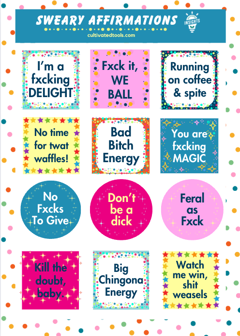 2026 Sweary Affirmation Stickers
