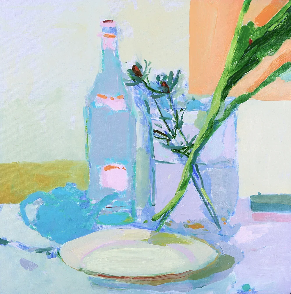    Blue Teapot    16x16   Oil on Linen  