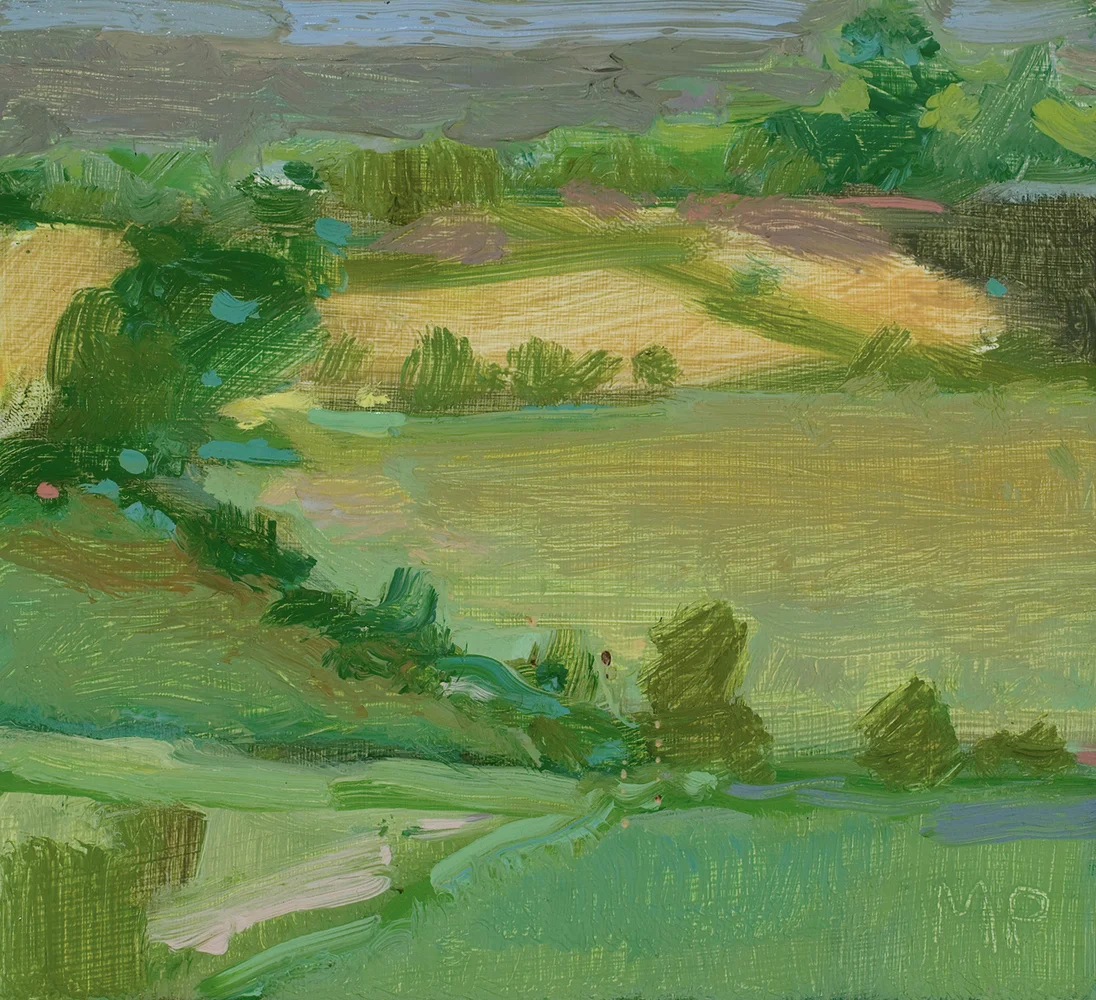    Fox Hill in Summer  8x8 Oil on Board  