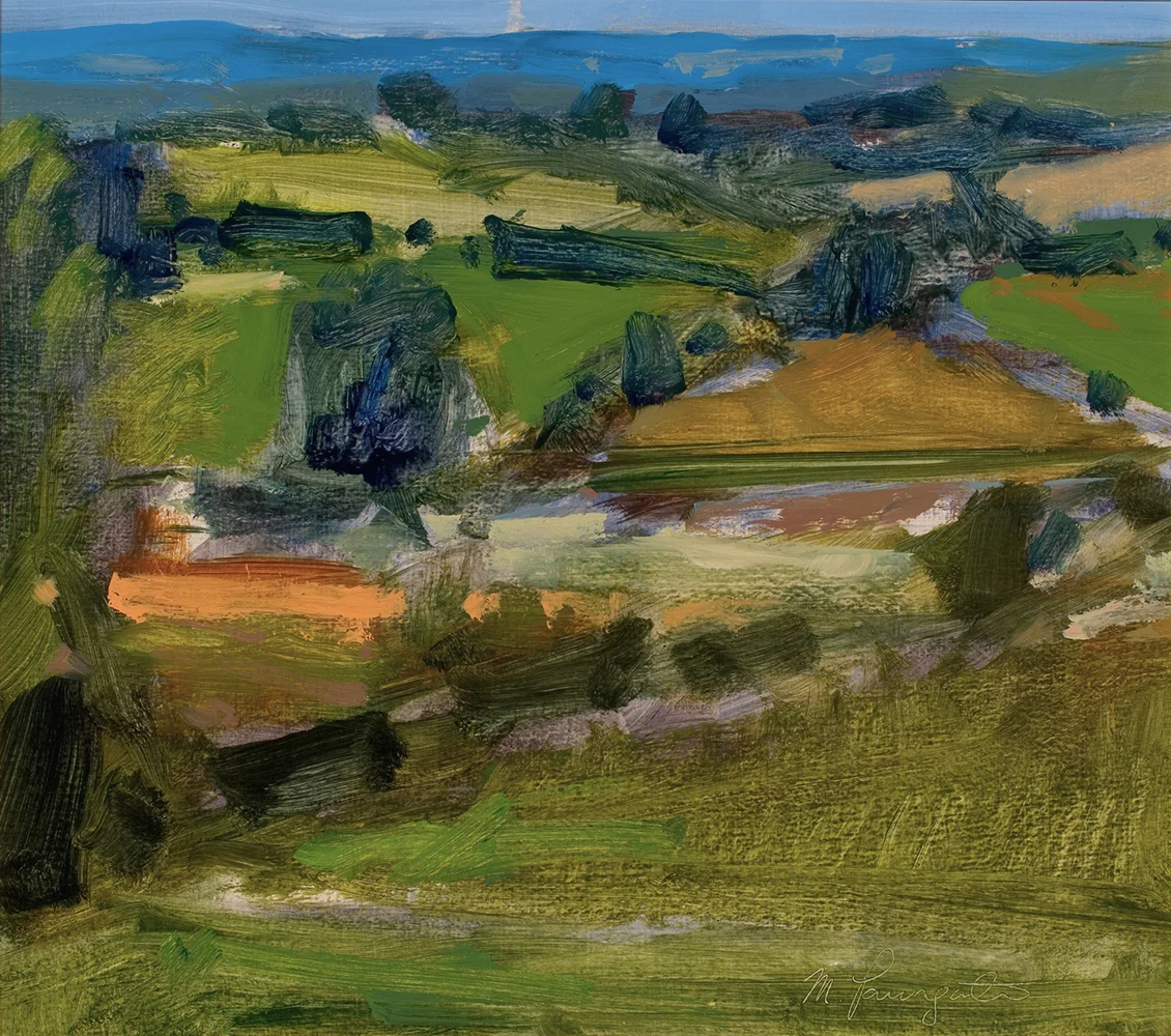    Fox Hill in Spring  10x12 Oil on Mat Board  