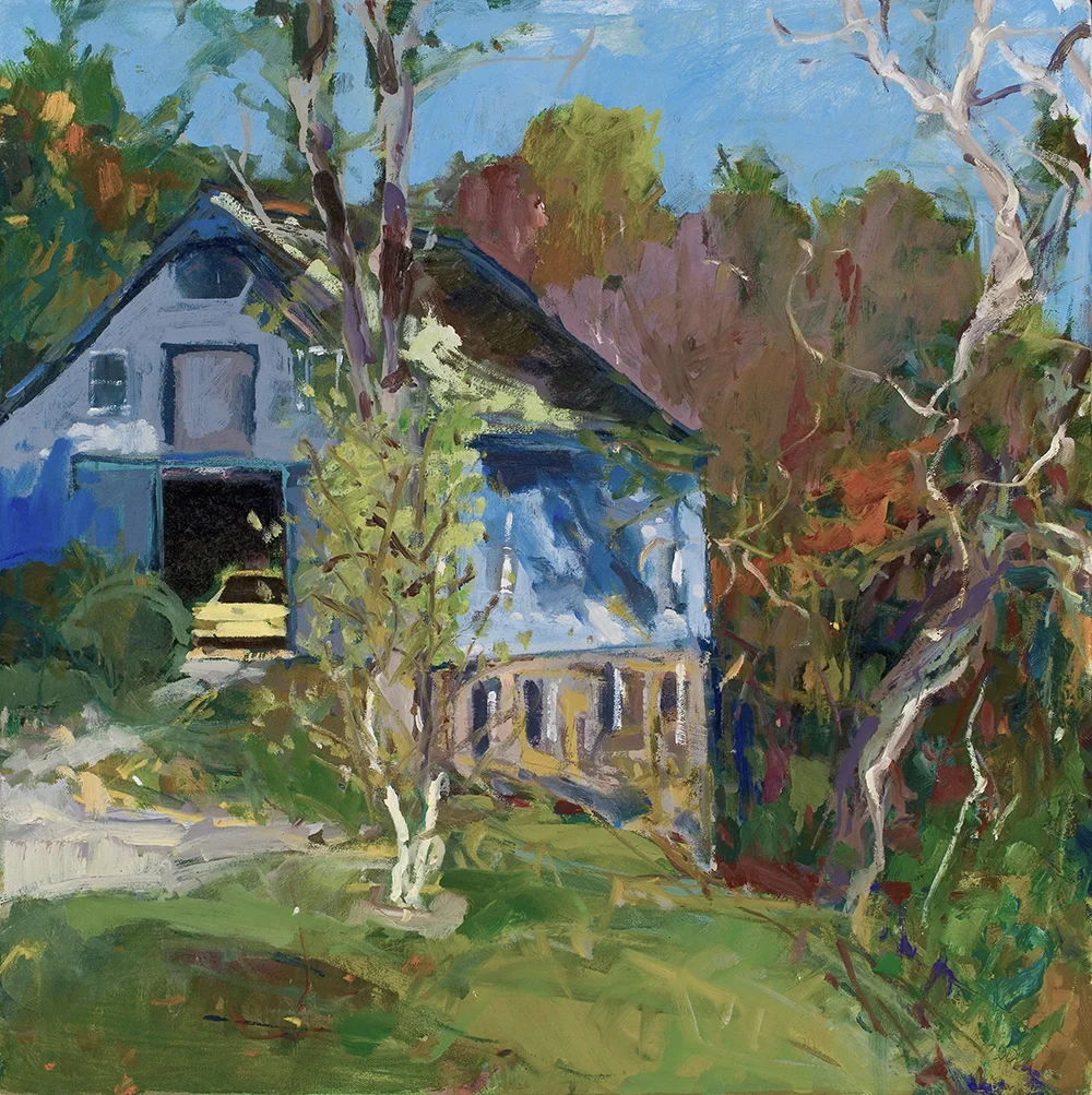   Blue Barn (NFS)  24x24 Oil on Canvas 