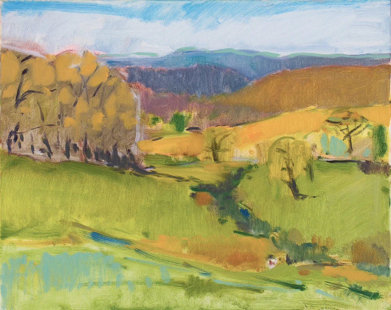   View Down to Peapack (Sold)  16x20 (Framed) Oil on Canvas 