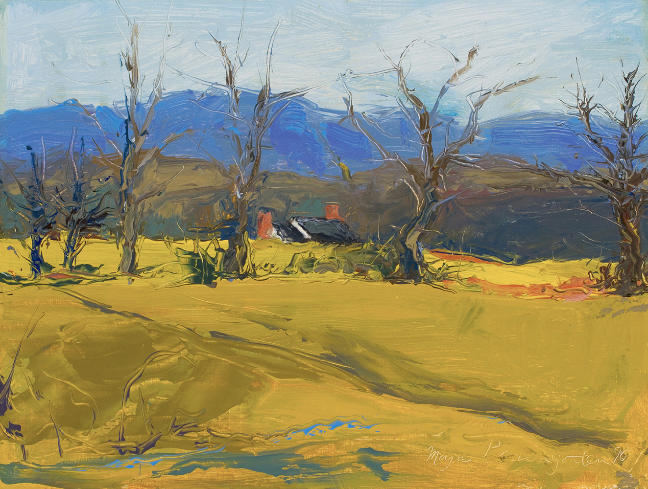   Chimneys on Cold Brook  8x10 Oil on Board 