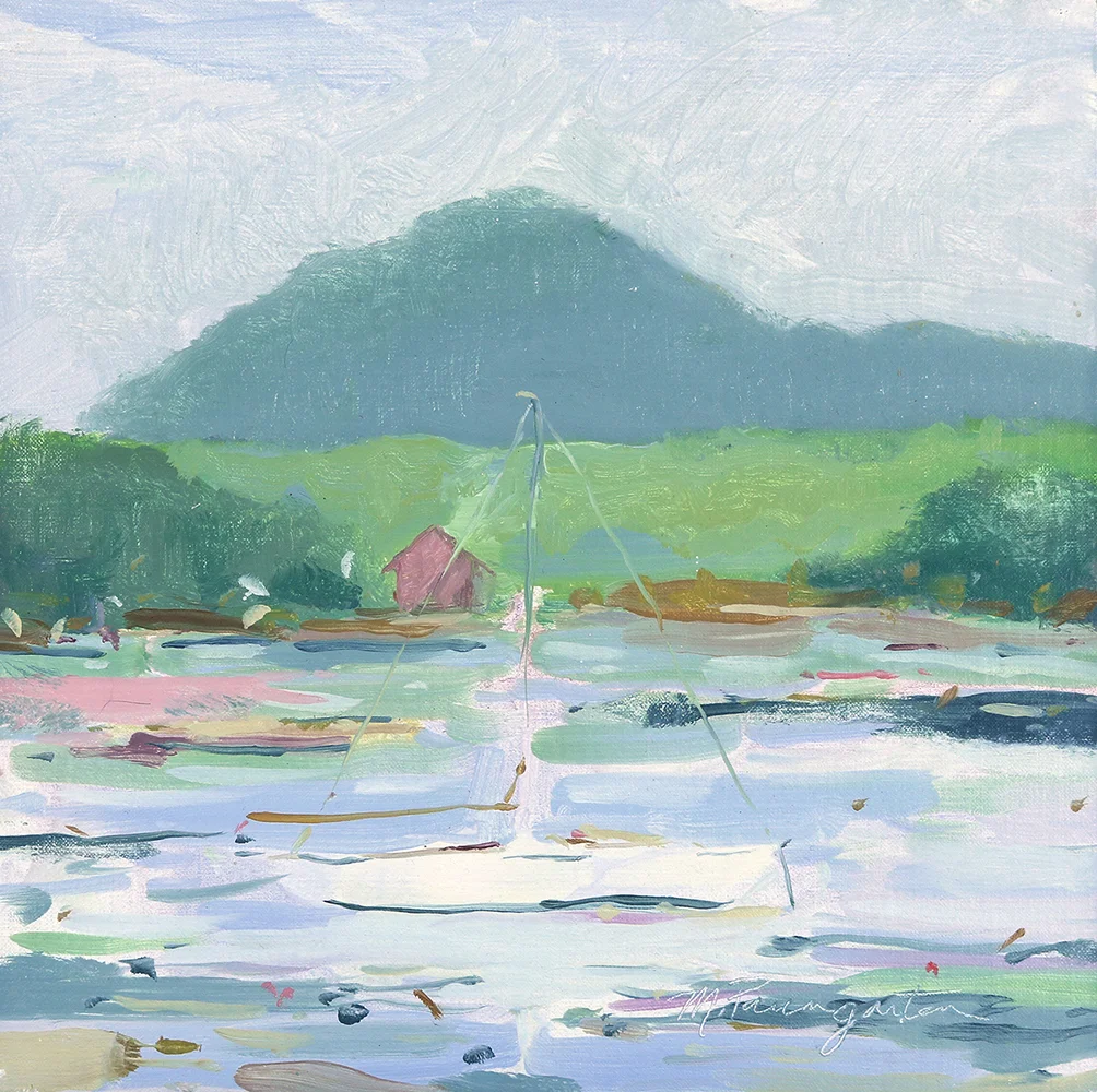   Southwest Harbor (Sold)  10x10 Oil on Muslim/Panel 