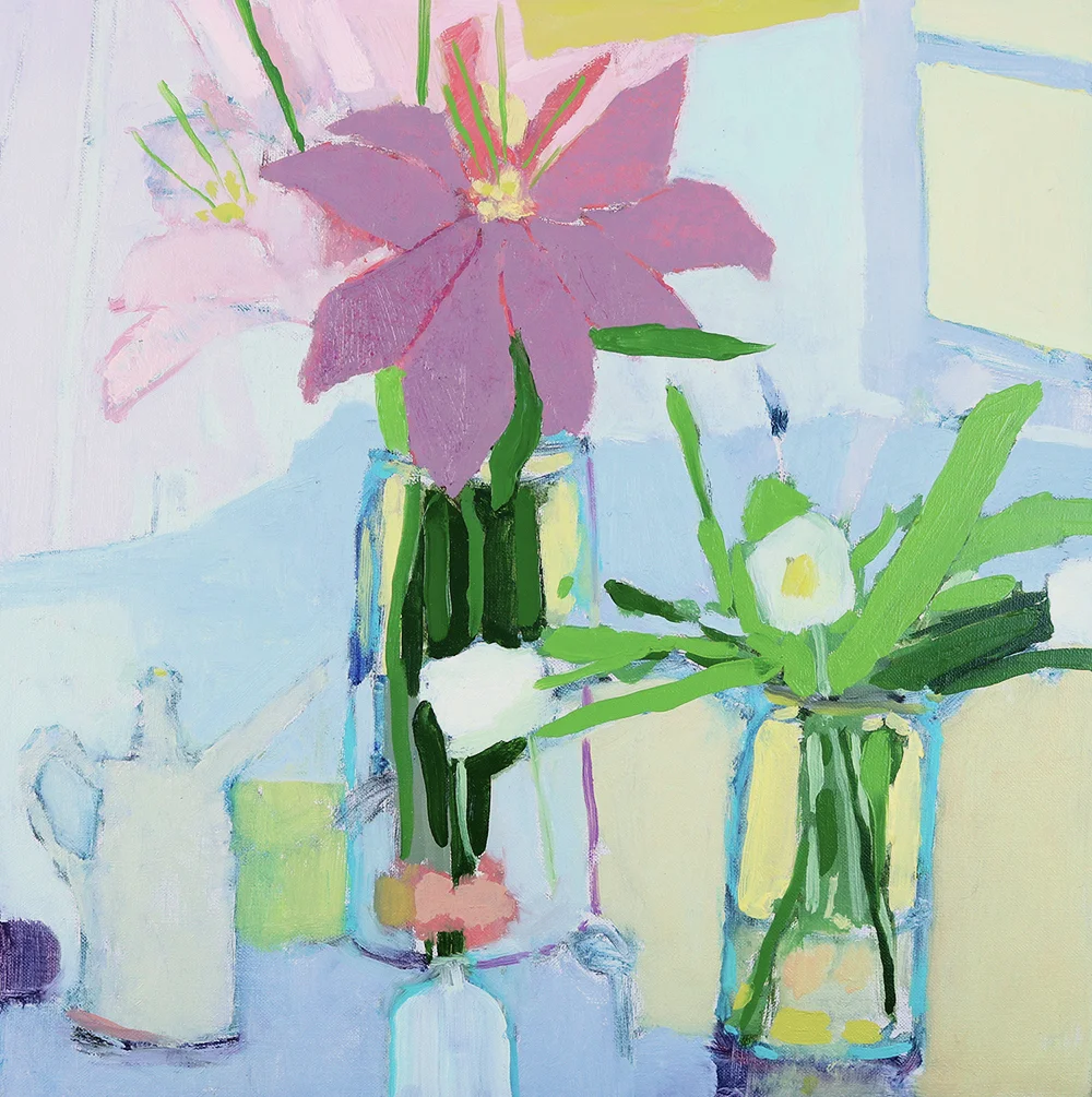   Still Life by Window  16x16 Oil on Linen 