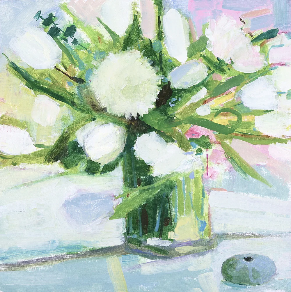   Still Life with Sea Urchin  12x12 Oil on Linen Panel 