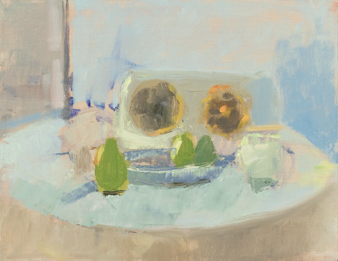   Vintage Radio with Pears  10x14 Oil on Canvas 