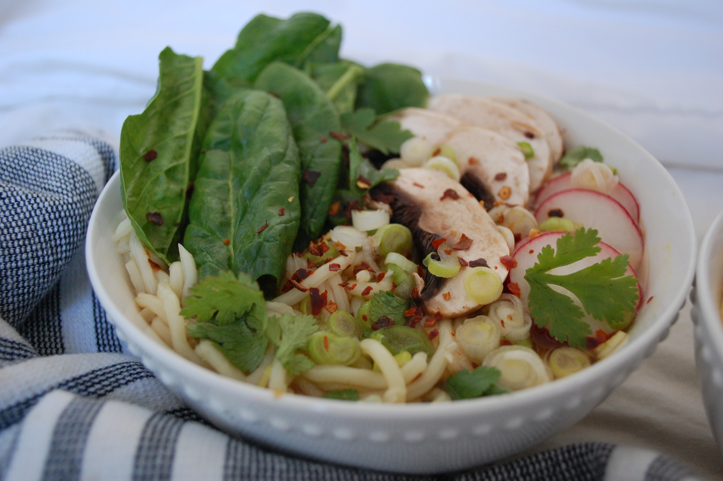 I didn't include boiled eggs on my noodle, but Matt loves them in noodle soups!