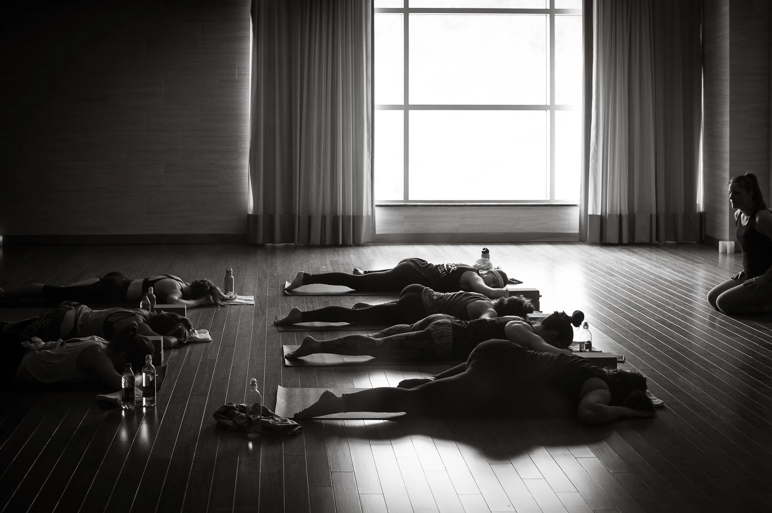 right at the beginning of our yoga class.