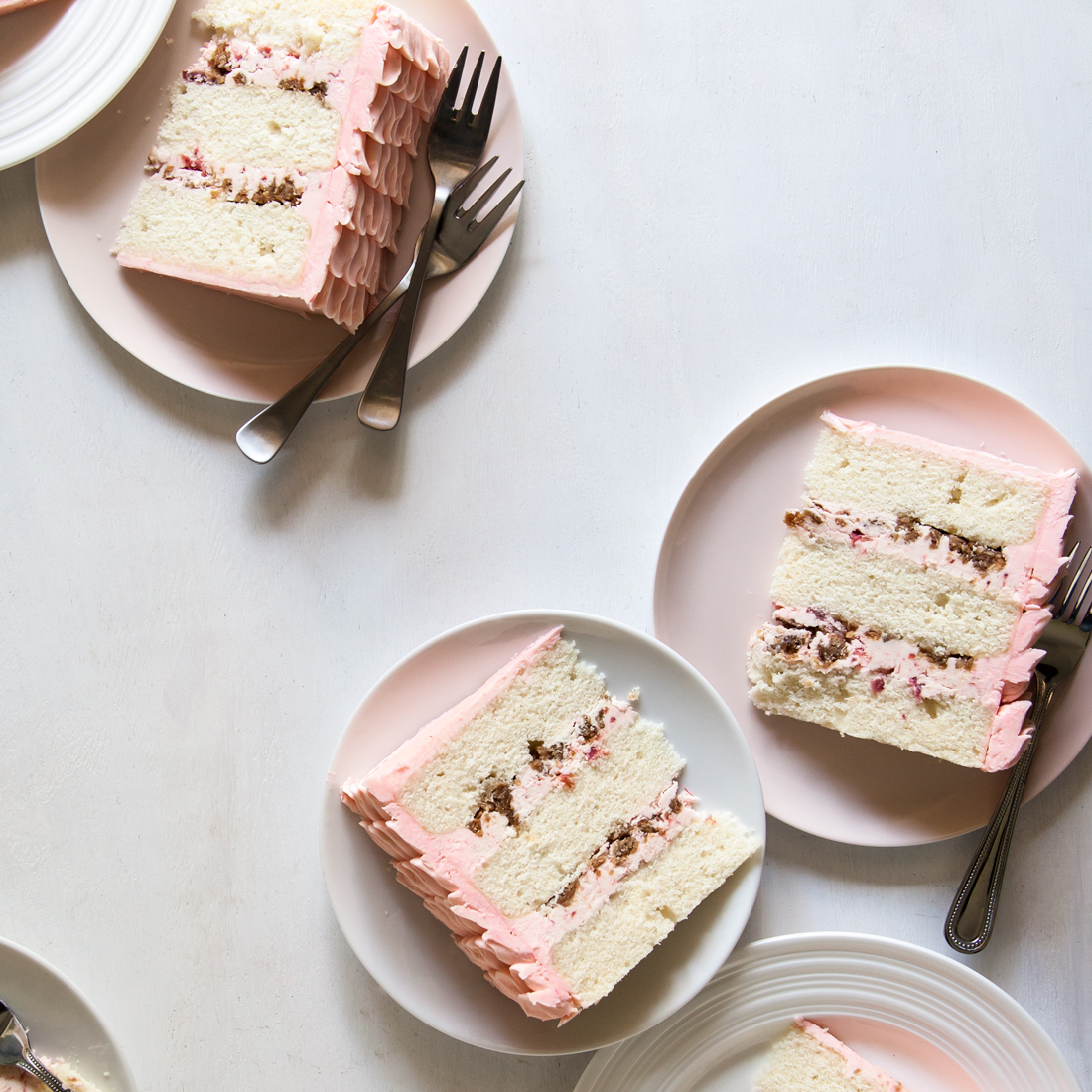 Riesling Rhubarb Crisp Cake Slices from "Layered."