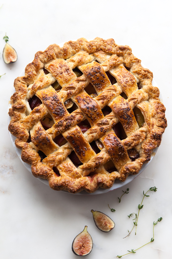 Fig Plum Pie with an all-butter crust.