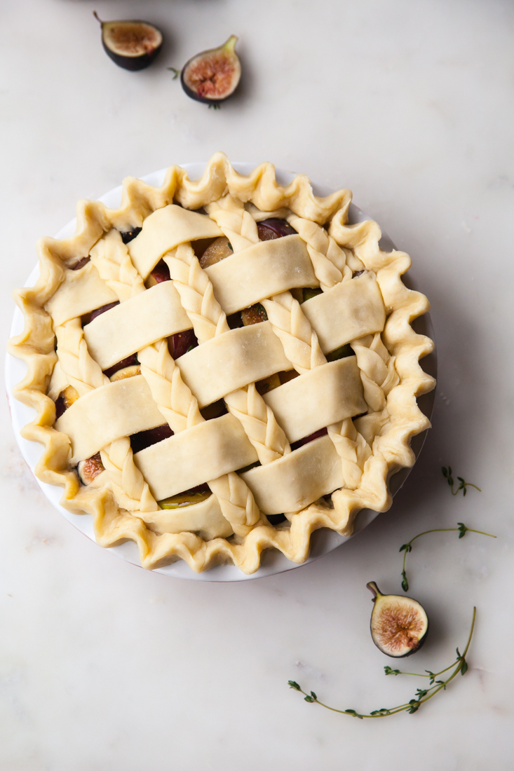 Fig Plum Pie with an all-butter crust.