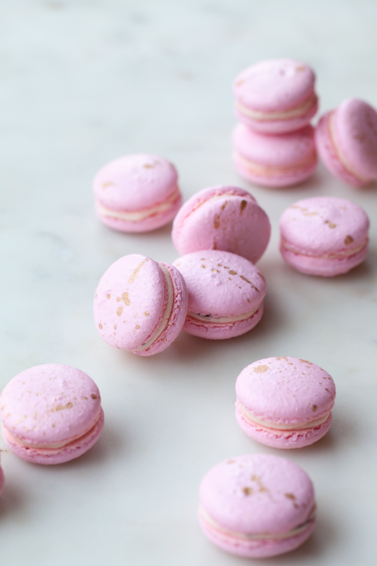 Pink Peppercorn and Ganache Valentine Macarons with Valrhona Chocolate