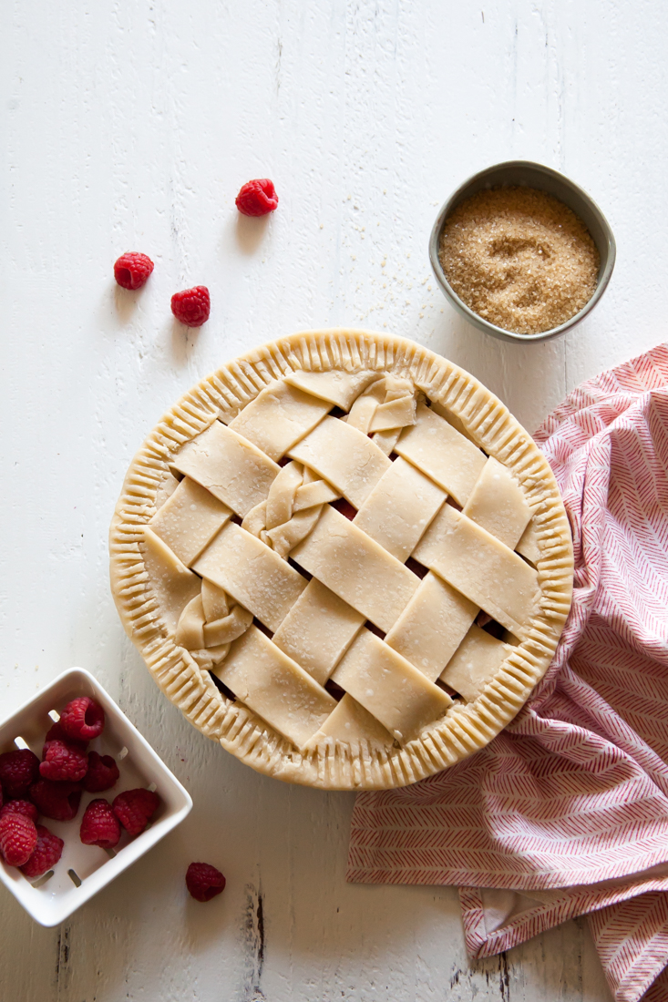 Rhubarb Berry Pie Recipe with an all-butter crust.