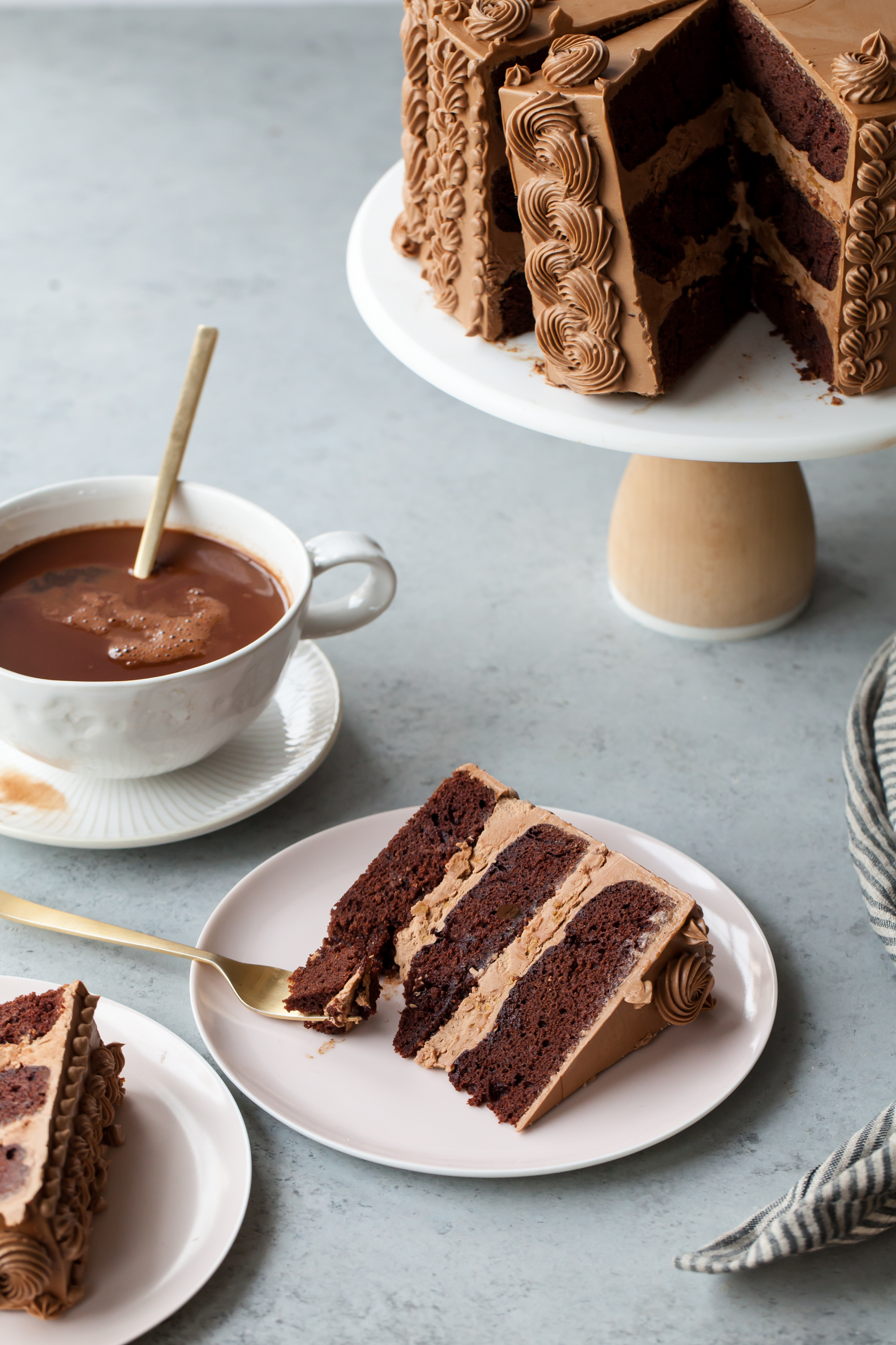 Spiced Chocolate Toffee Crunch Cake
