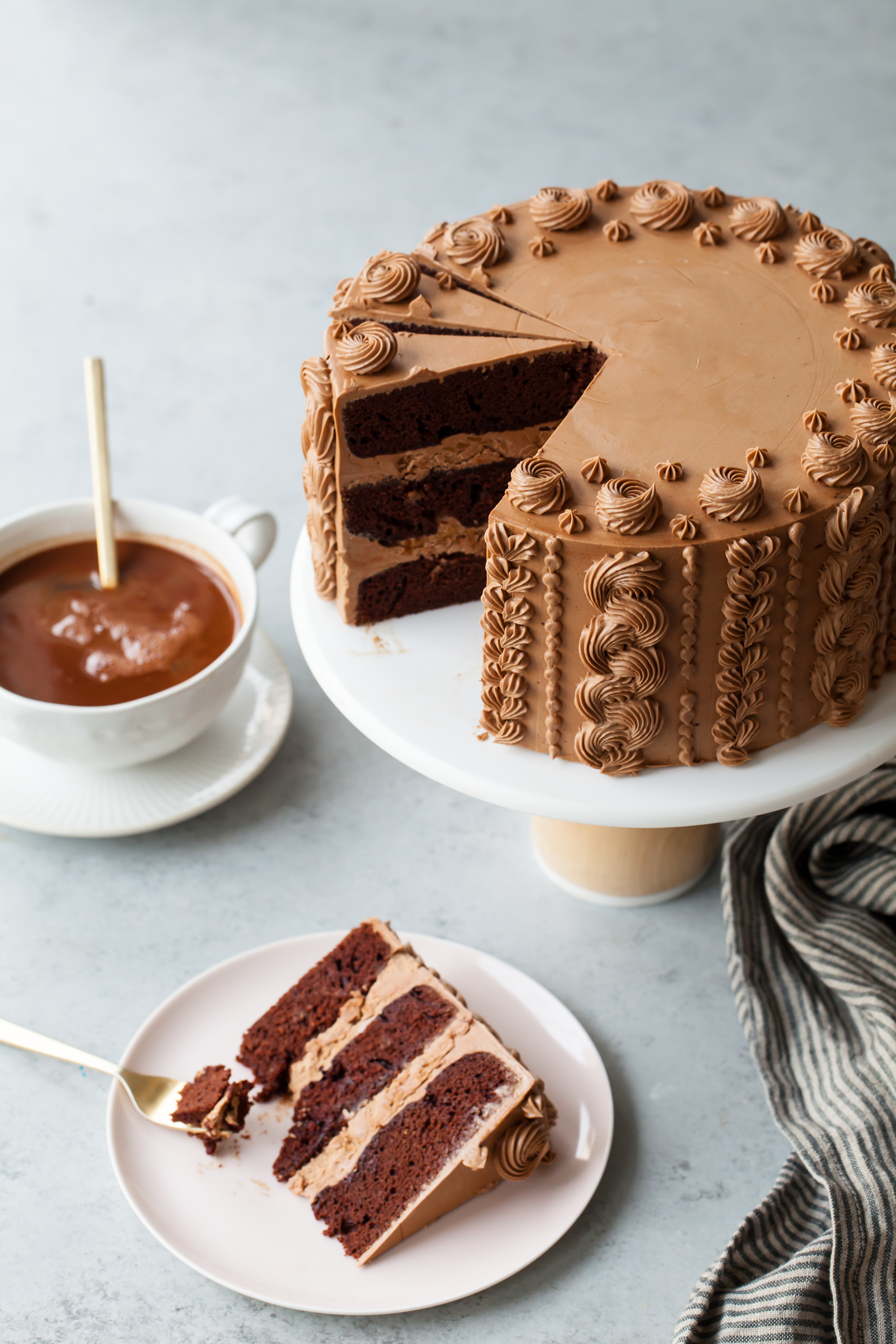 Spiced Chocolate Toffee Crunch Cake