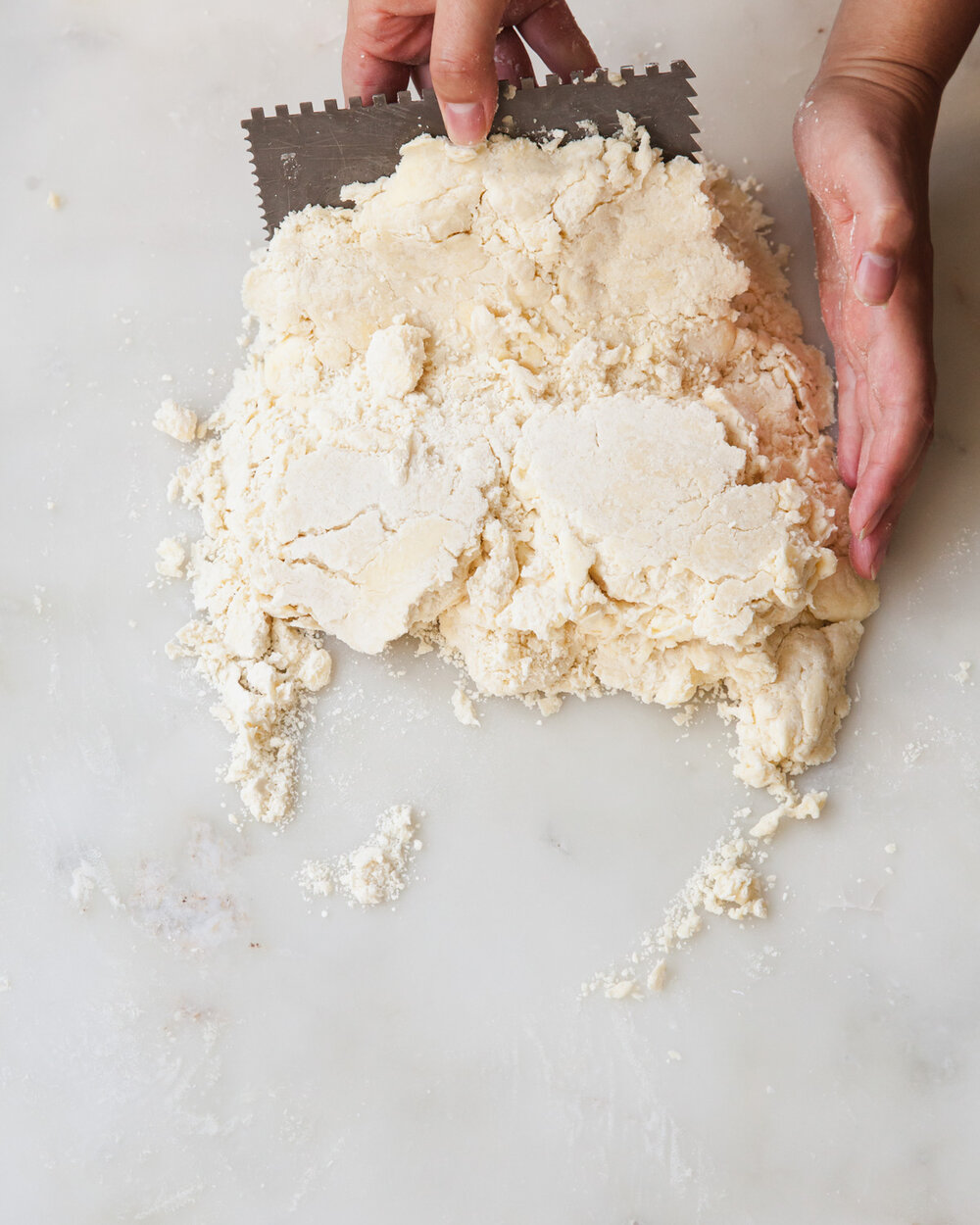 Repeat with the top third - like folding a letter. It’s okay if the dough is still a bit shaggy at this point.