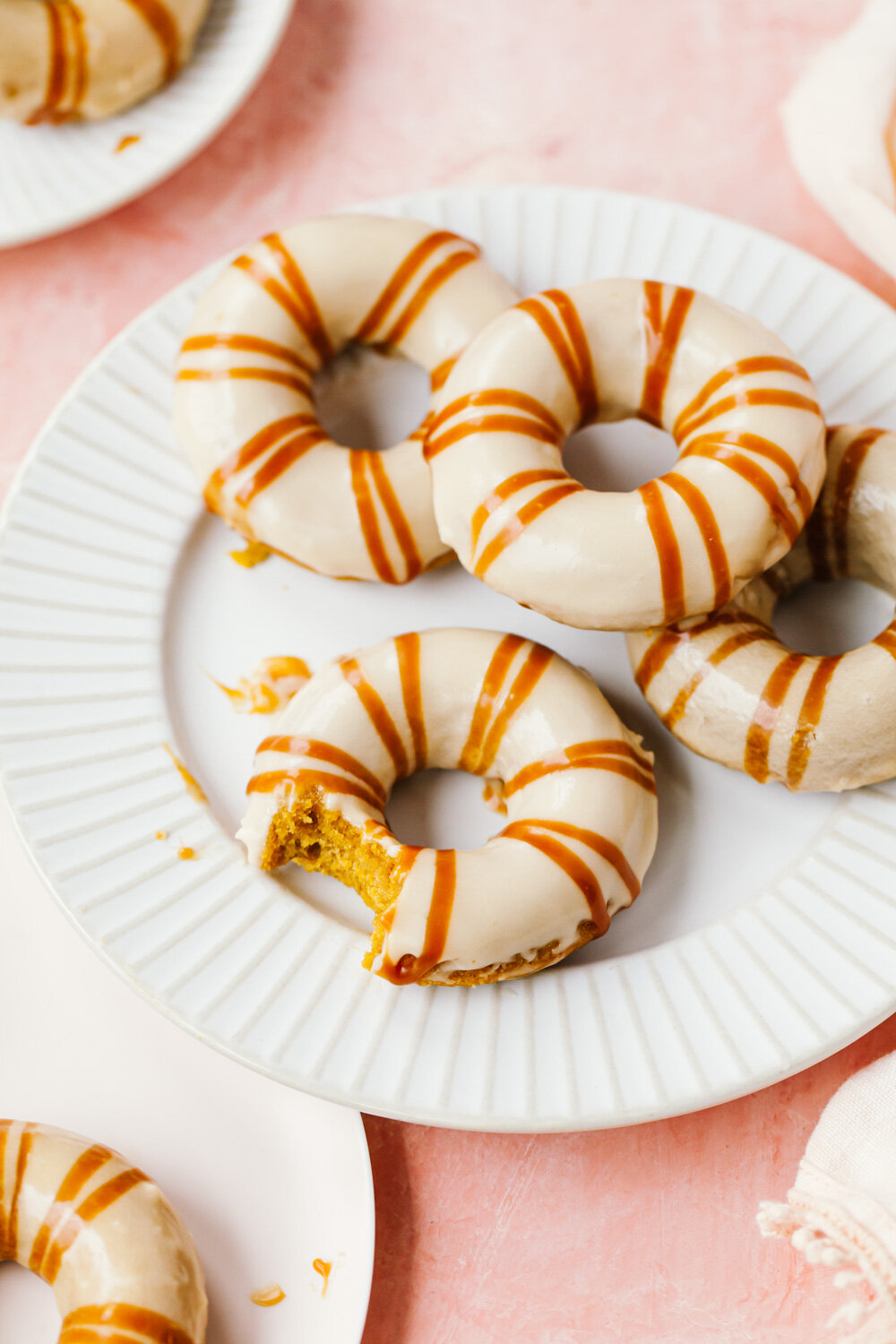 Salted Caramel Pumpkin Donuts