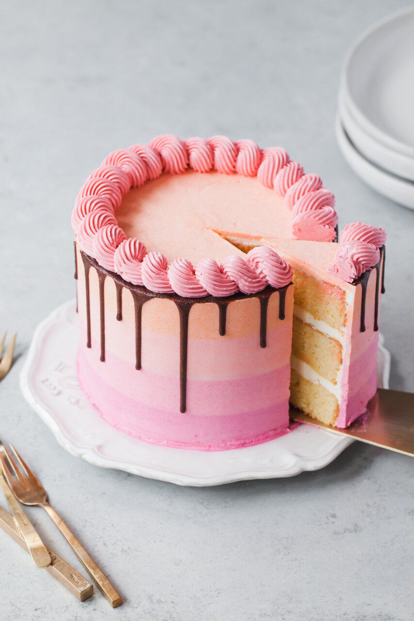 Best Butter Cake Recipe with swiss meringue buttercream