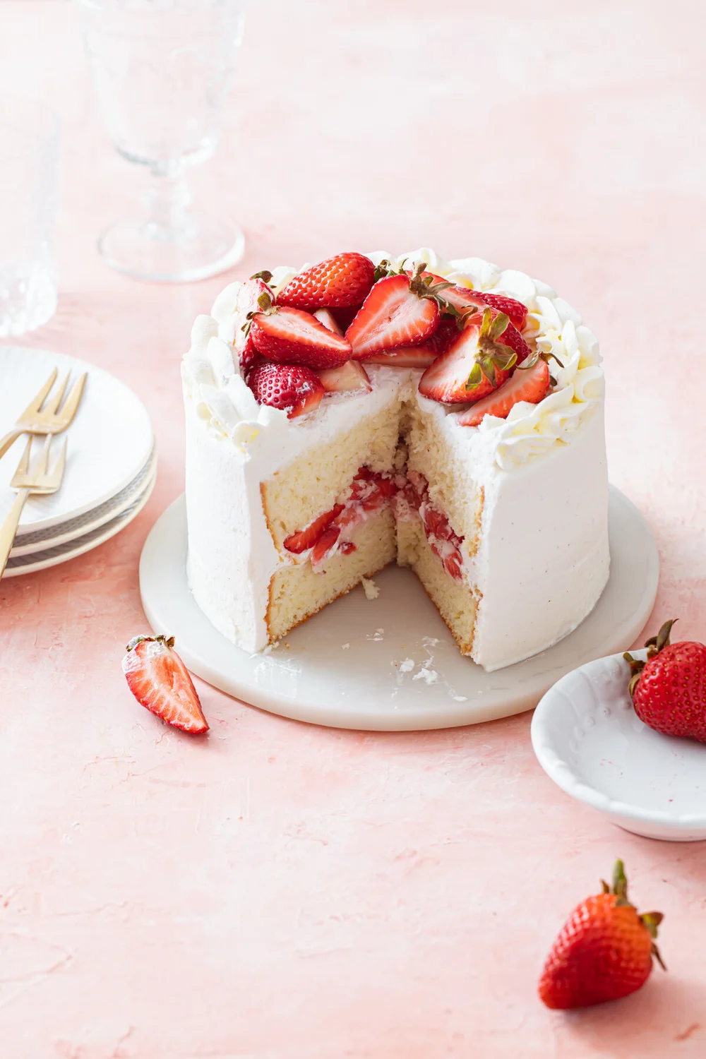 Mini Strawberry Chiffon Cake Style Sweet