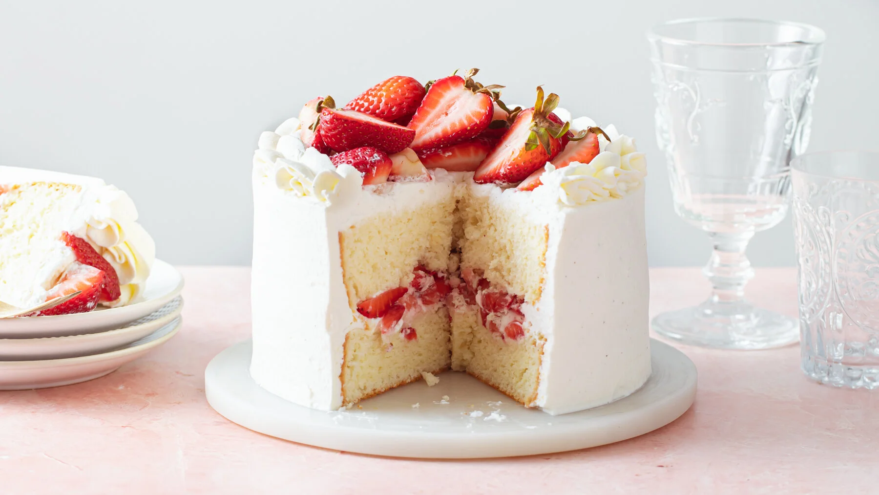 Mini Strawberry Chiffon Cake — Style Sweet