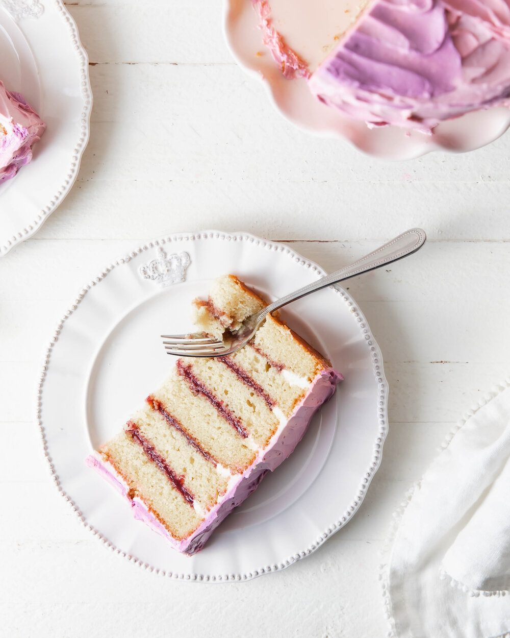 Blackberry Lavender Cake with Swiss meringue buttercream