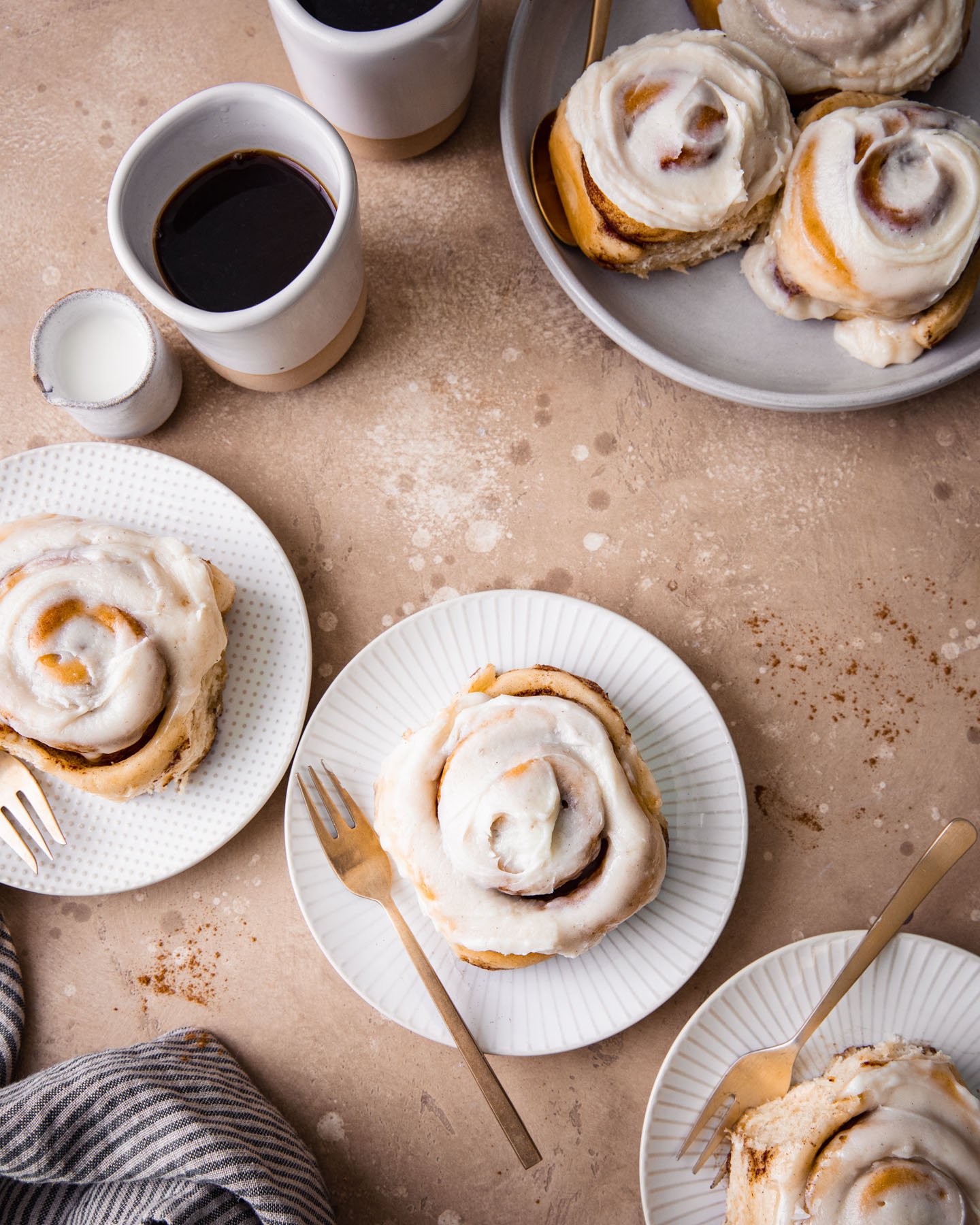 Classic cinnamon rolls with cream cheese frosting