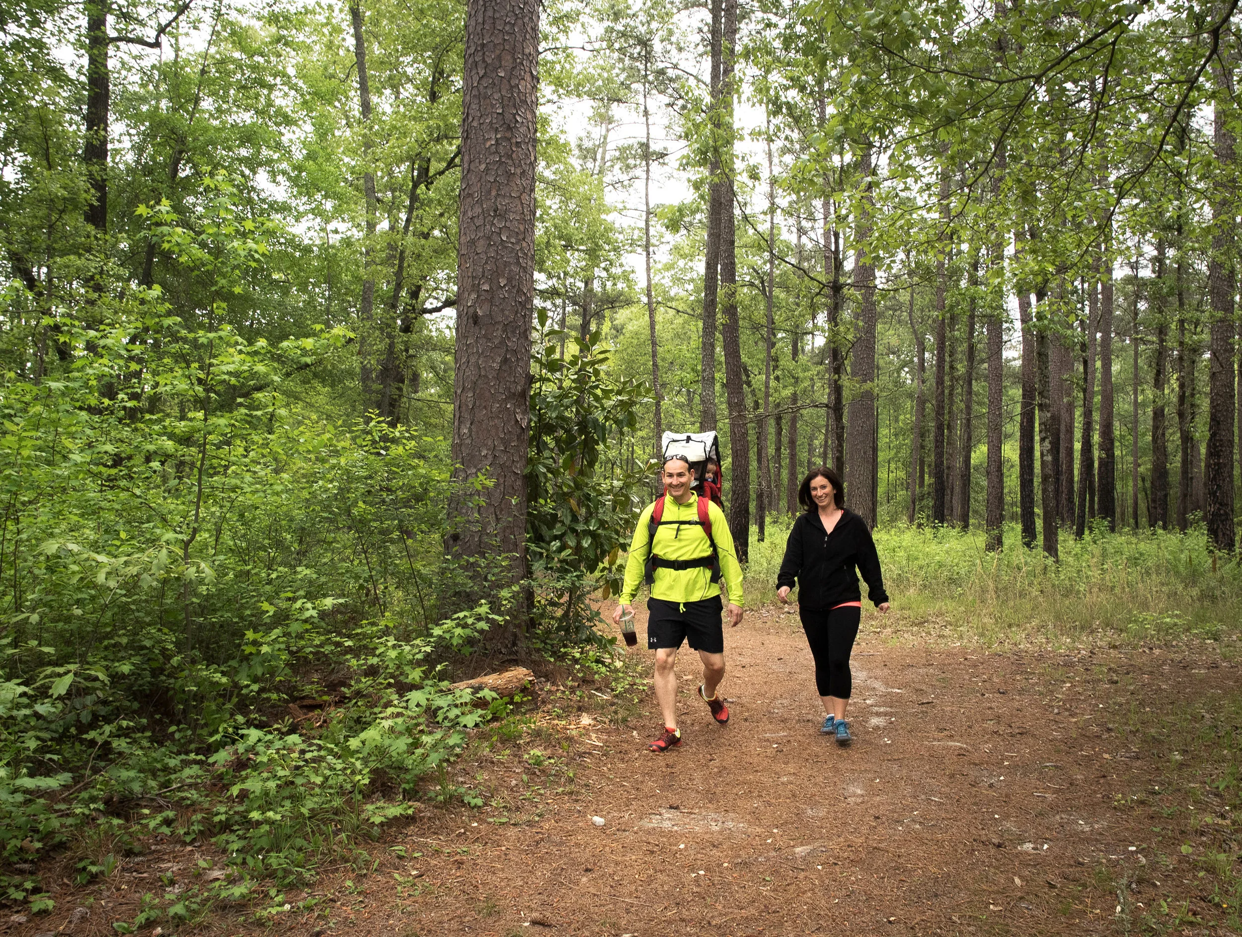 Hikers in Carvers Creek State Park