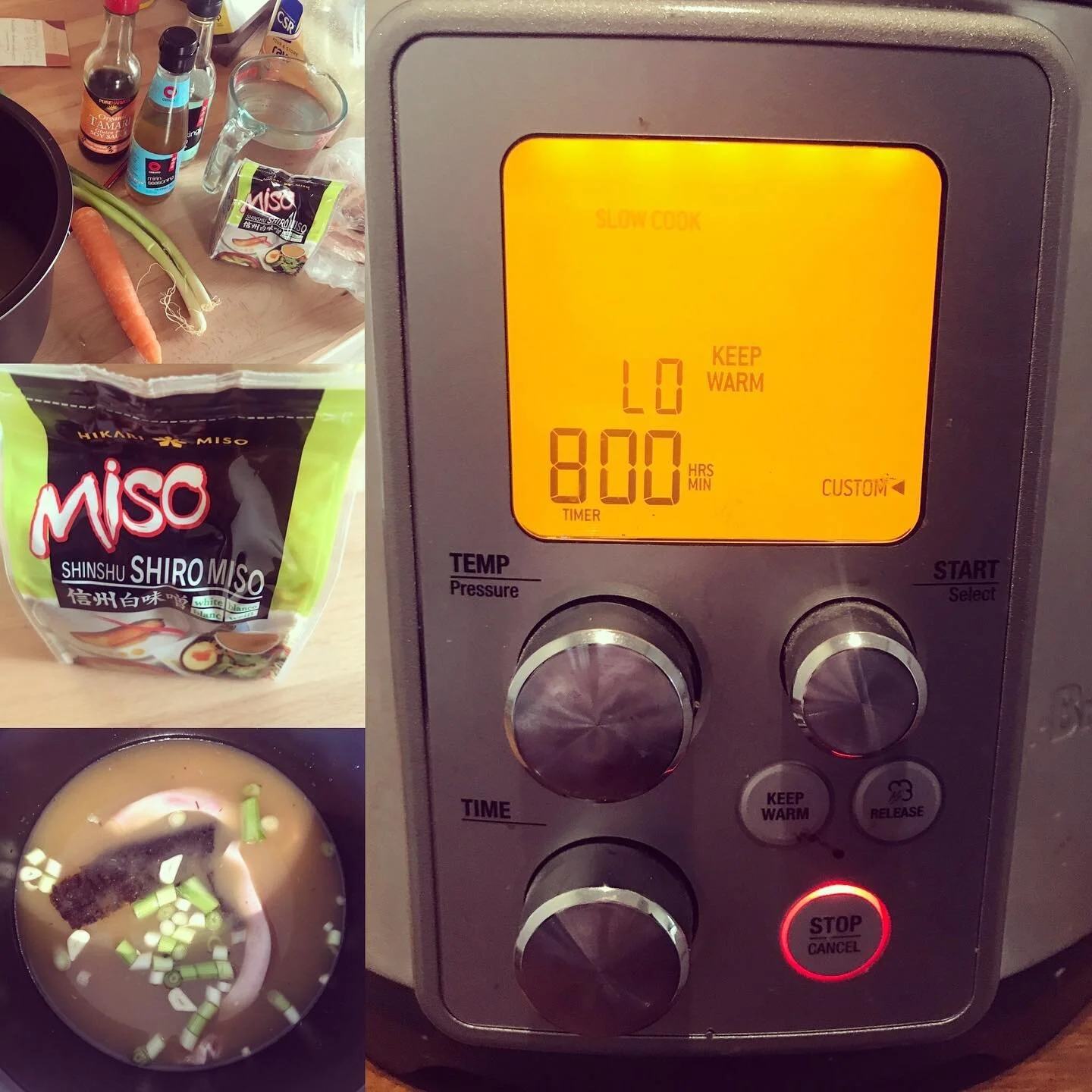 Making 8 hour pork belly ramen.