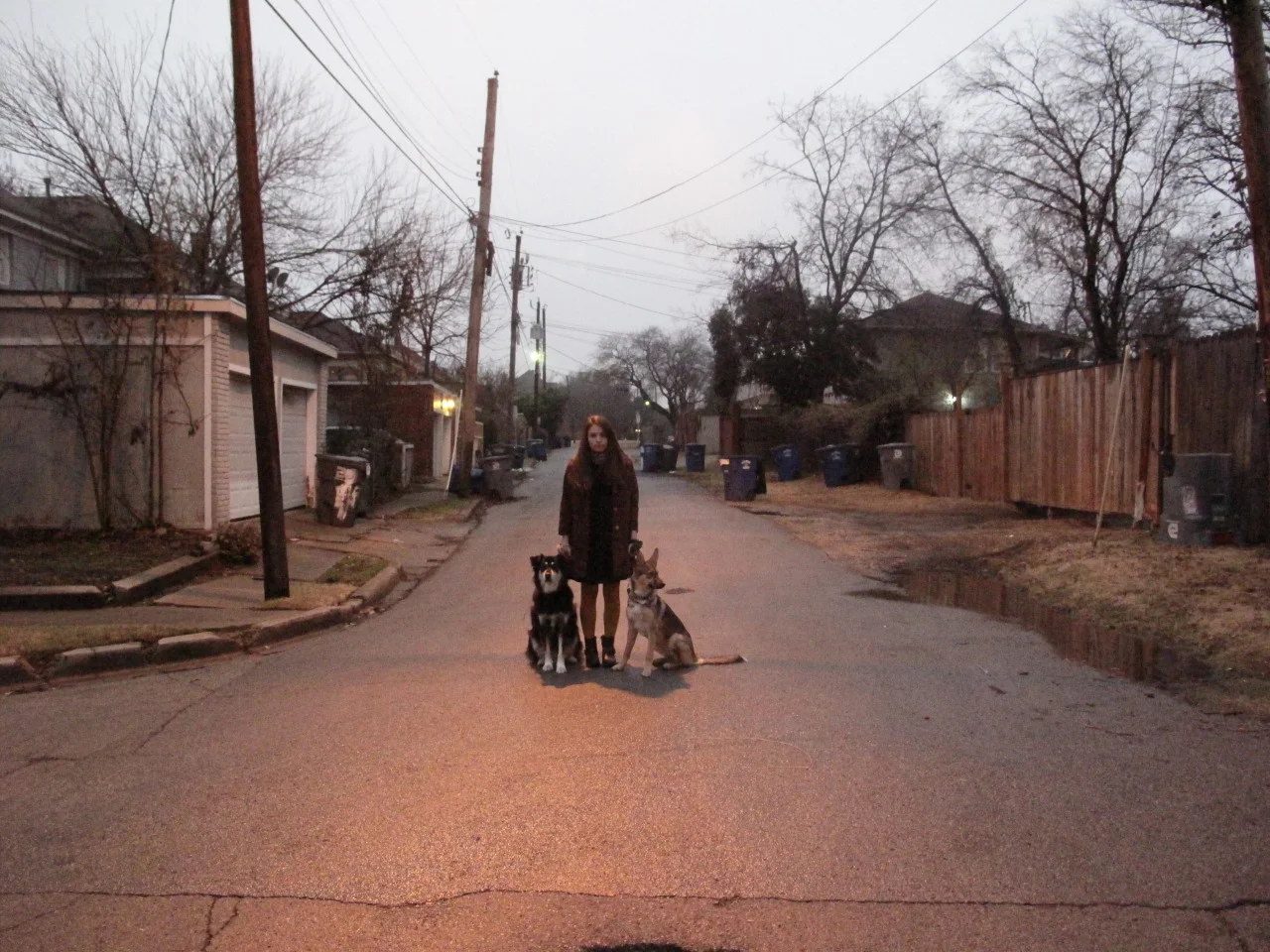  Emily with Charlie and Bird, New Years Eve 