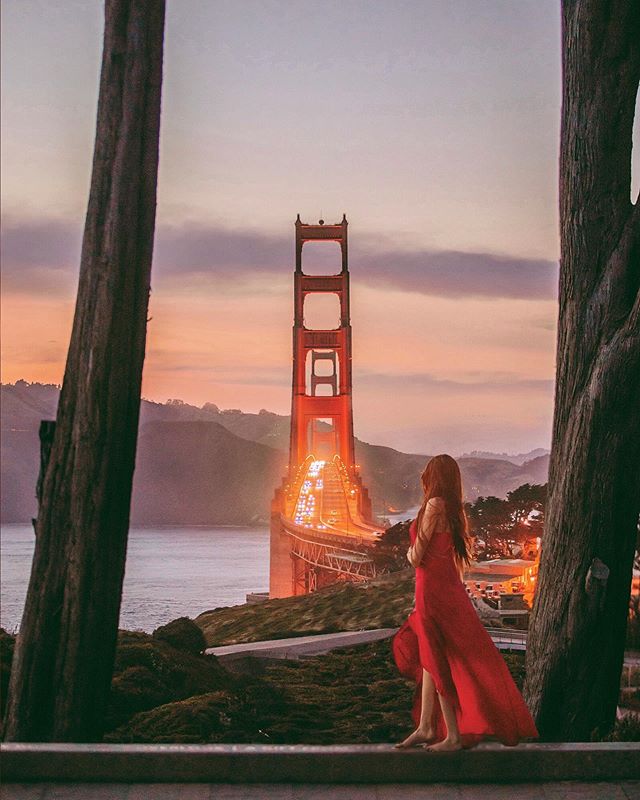 My babe @postcardsfrom.tina came to visit me in SF from LA 💛 We road tripped the whole crazy city and checked out the sunset from a different angle