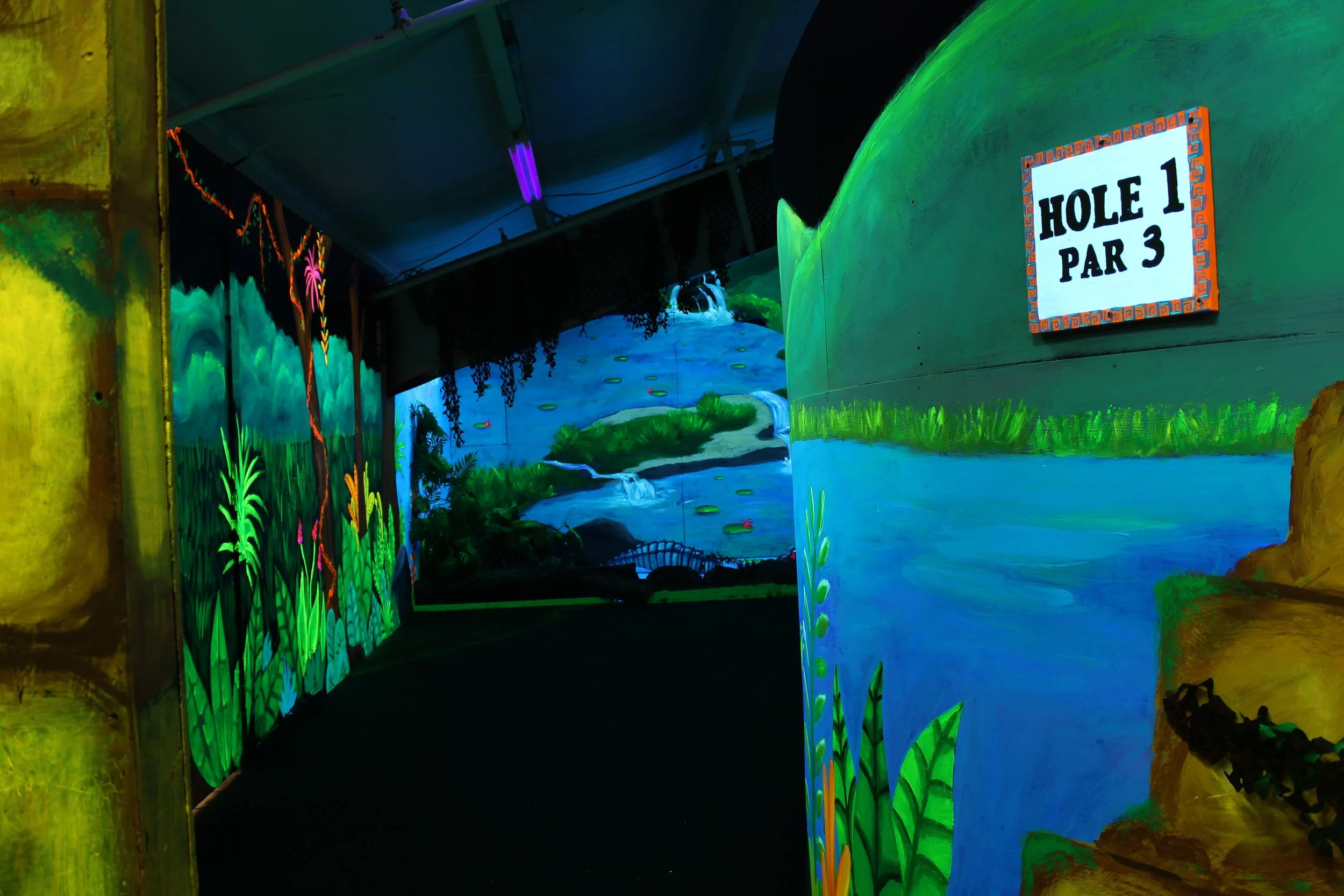 Black Light Mini Golf Course