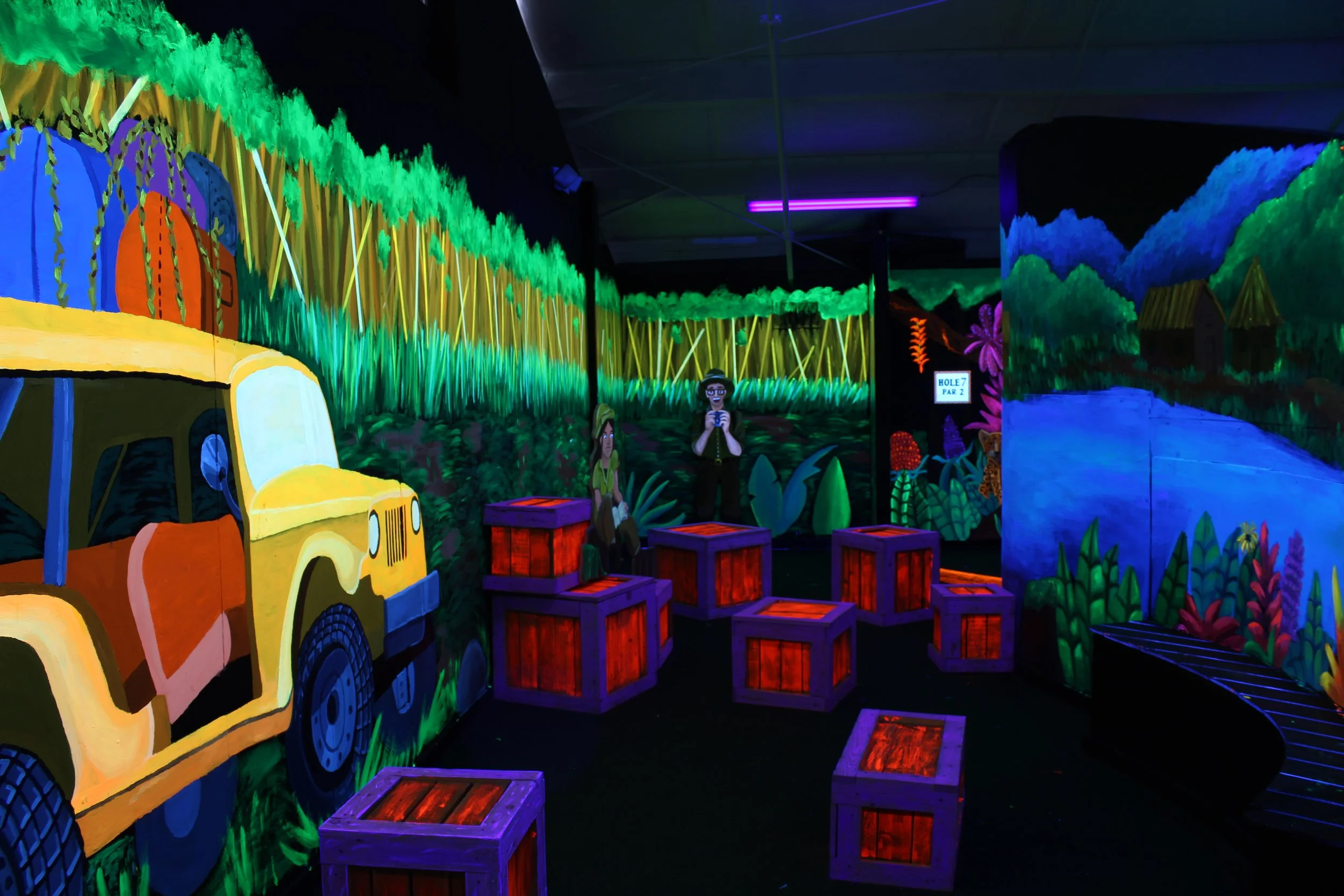 Black Light Mini Golf Course