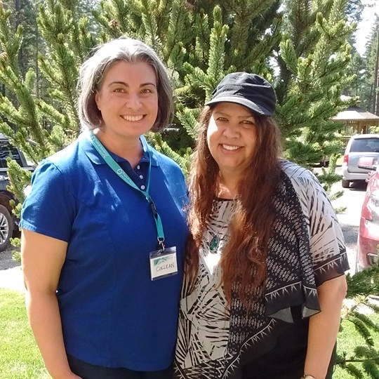 Certified ThetaHealer® Collean O’Brien (left) pictured with the Founder of ThetaHealing®, Vianna Stibal.