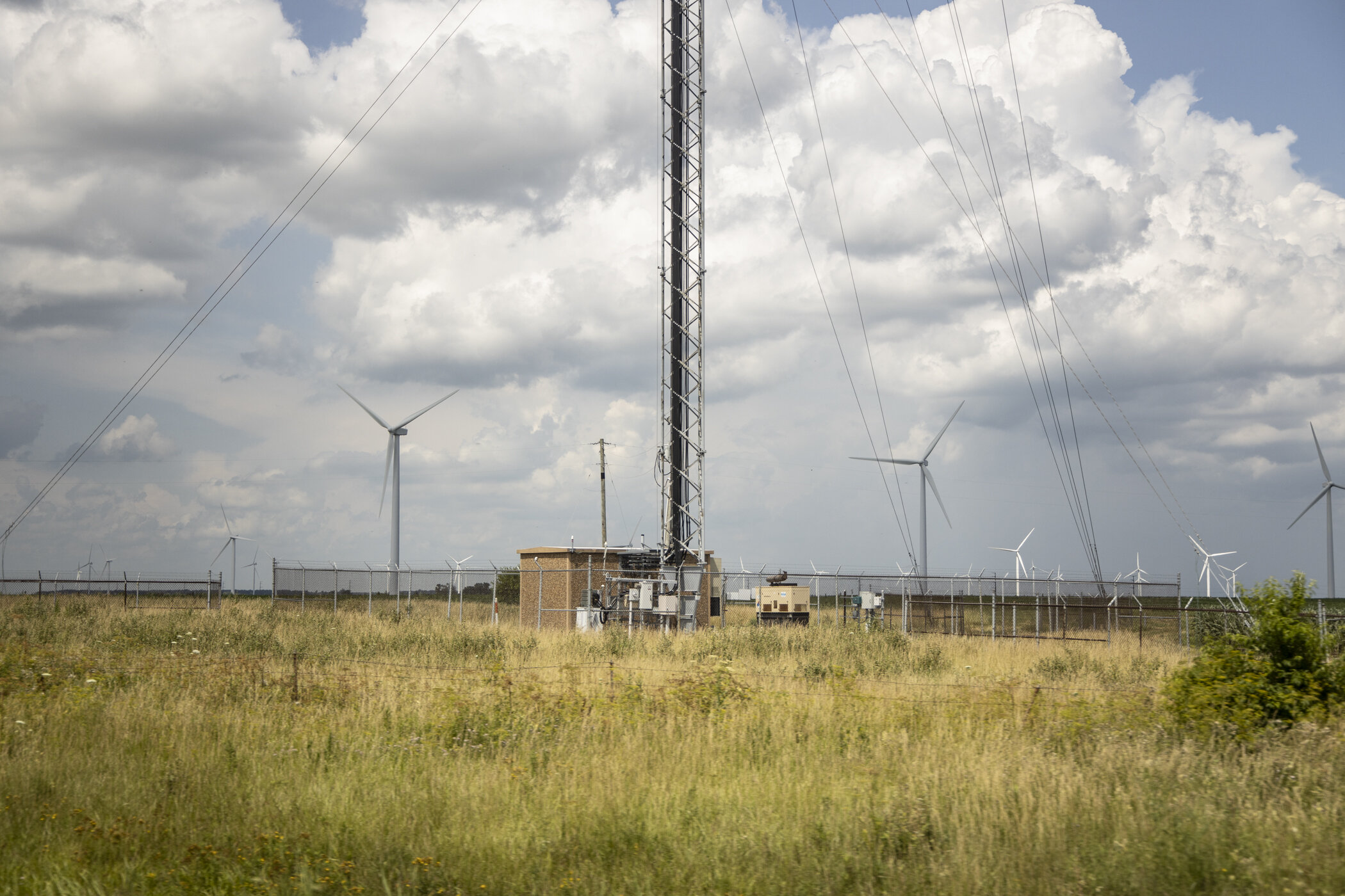 Cell Tower in Wind Farm