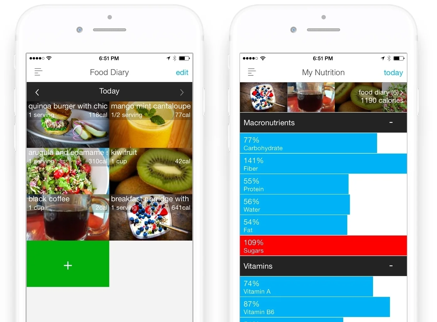 nutrition tracking food diary app