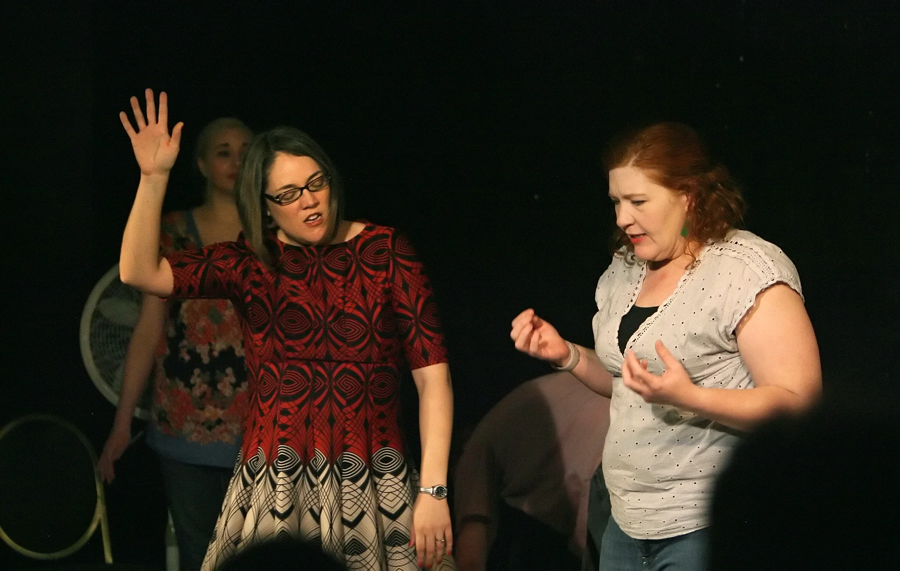 Bri de Ruiz and Gretchen Larsen of Judd at Friday Improv Showcase LOCATION: Space 55 PHOTO CREDIT: Matt Santos
