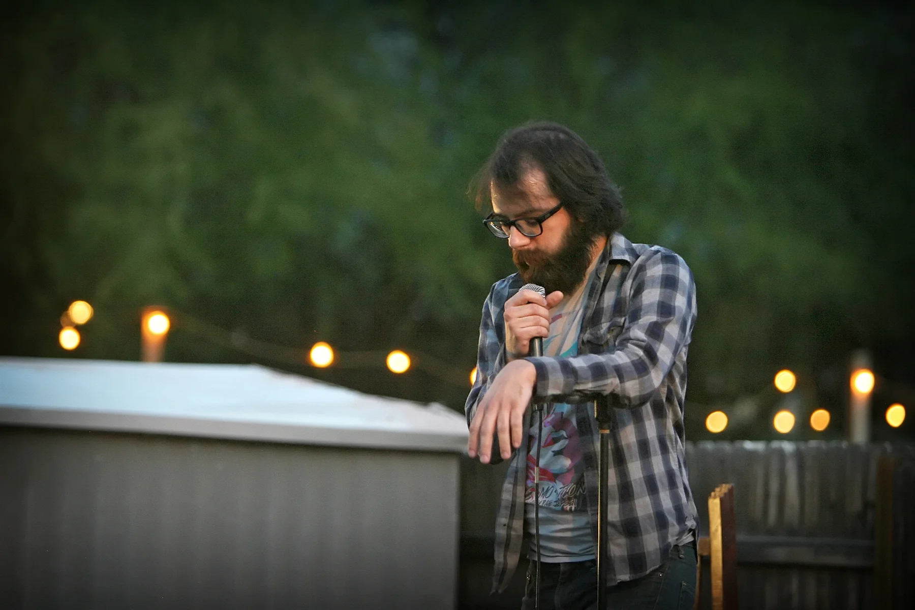 Kon Stamadianos at the Little Bird Showcase LOCATION: Lawn Gnome Publishing PHOTO CREDIT: Matt Santos