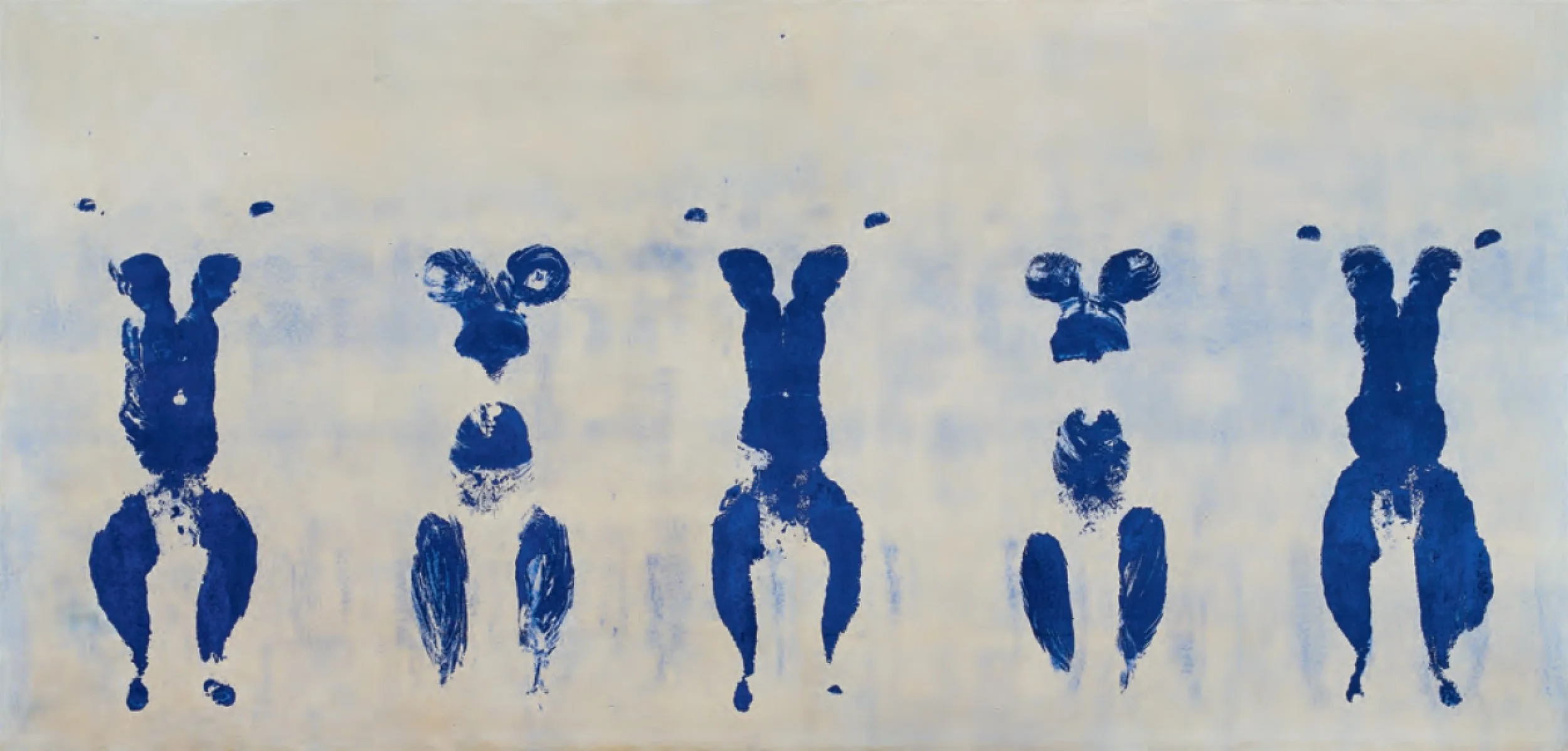 (Anthropométrie de l'époque bleue (ANT 82) , Yves Klein 1960.