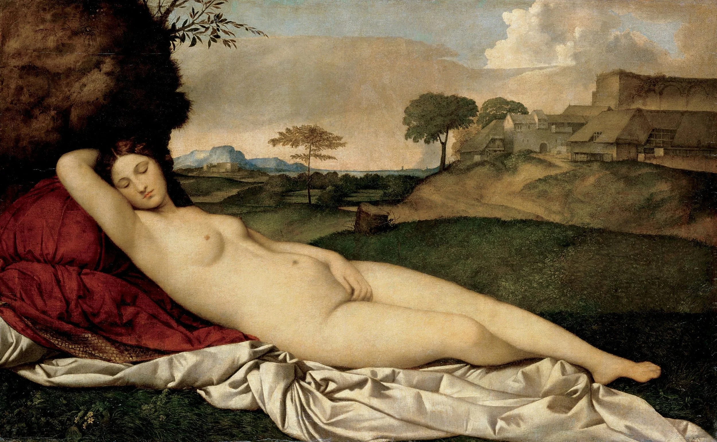 Giorgione , Sleeping Venus , c. 1510. 