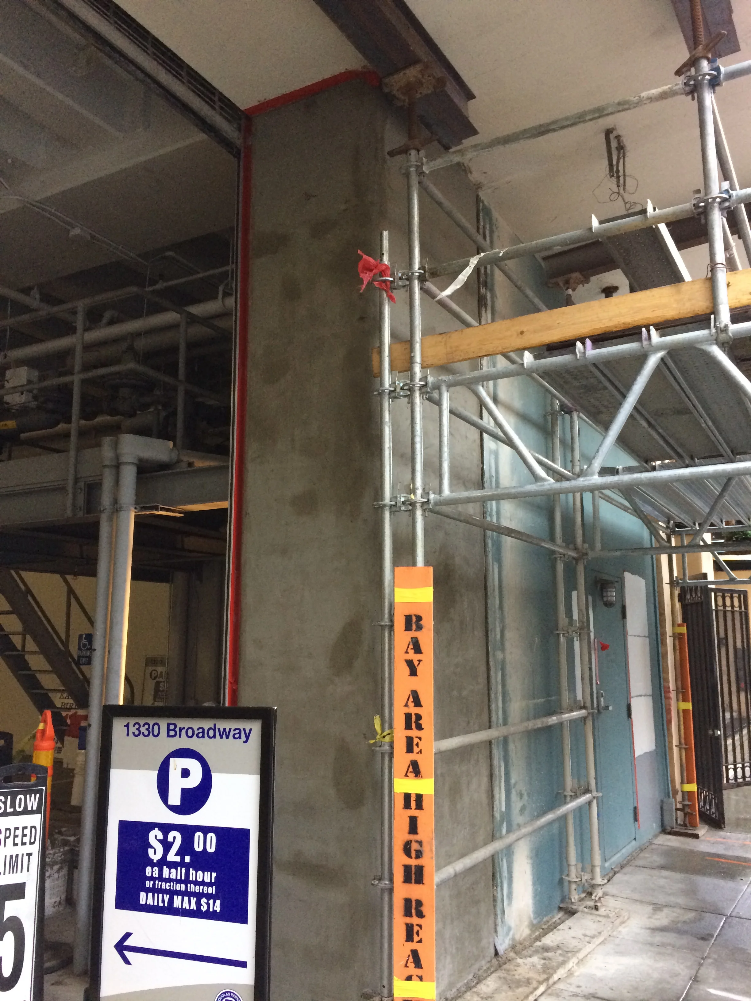 Fiber Reinforced Polymer FRP Seismic Repair commercial garage with Fire Resistant Coating.JPG