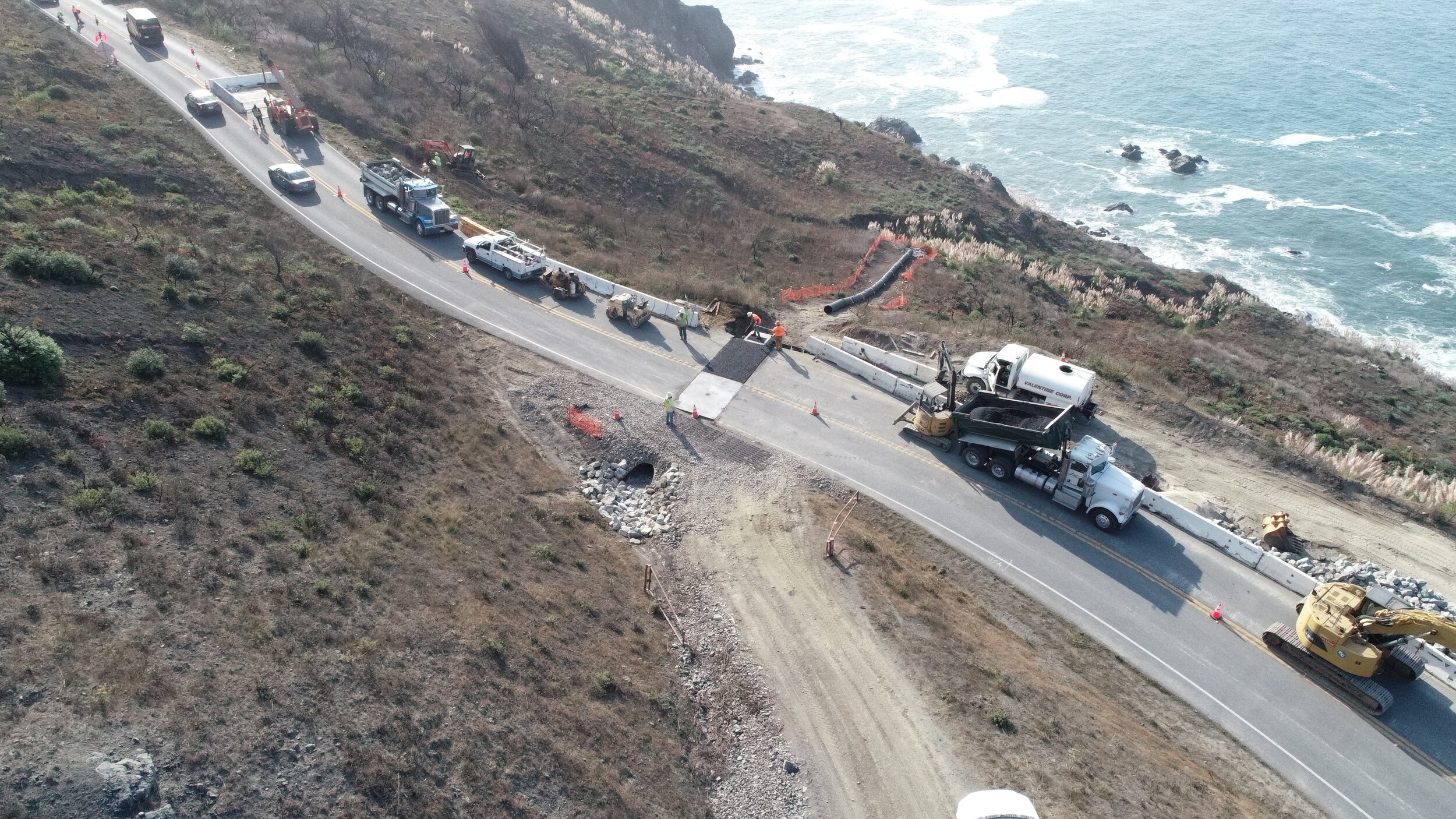   Welcome To Valentine Corporation   Project: Caltrans Stinson Beach  If It's Difficult Or Unusual, Call Us!   Contact Us  