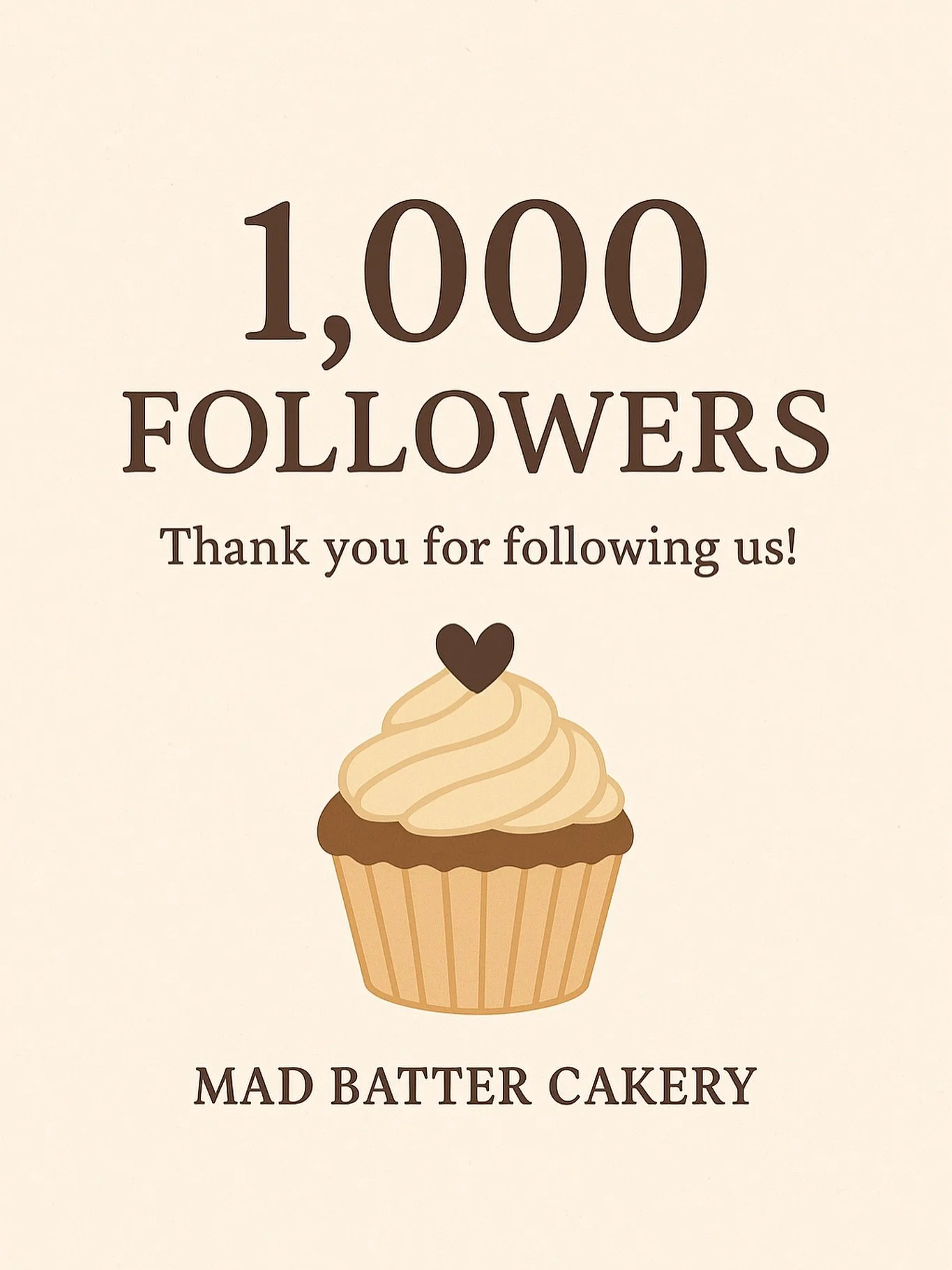 ✨ We&rsquo;ve reached 1,000 sweet souls here with us! Thank you for choosing Mad Batter Cakery and for sharing your love and support. Each of you makes our journey so special 🫶🤍