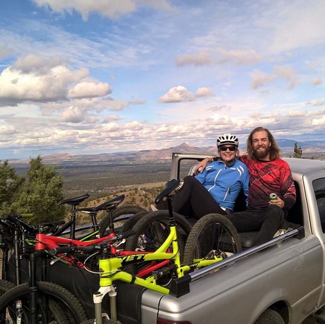 Just shuttling some downhill mtb trails with my MOTHER today. 
#LegenDana #igotitfromher