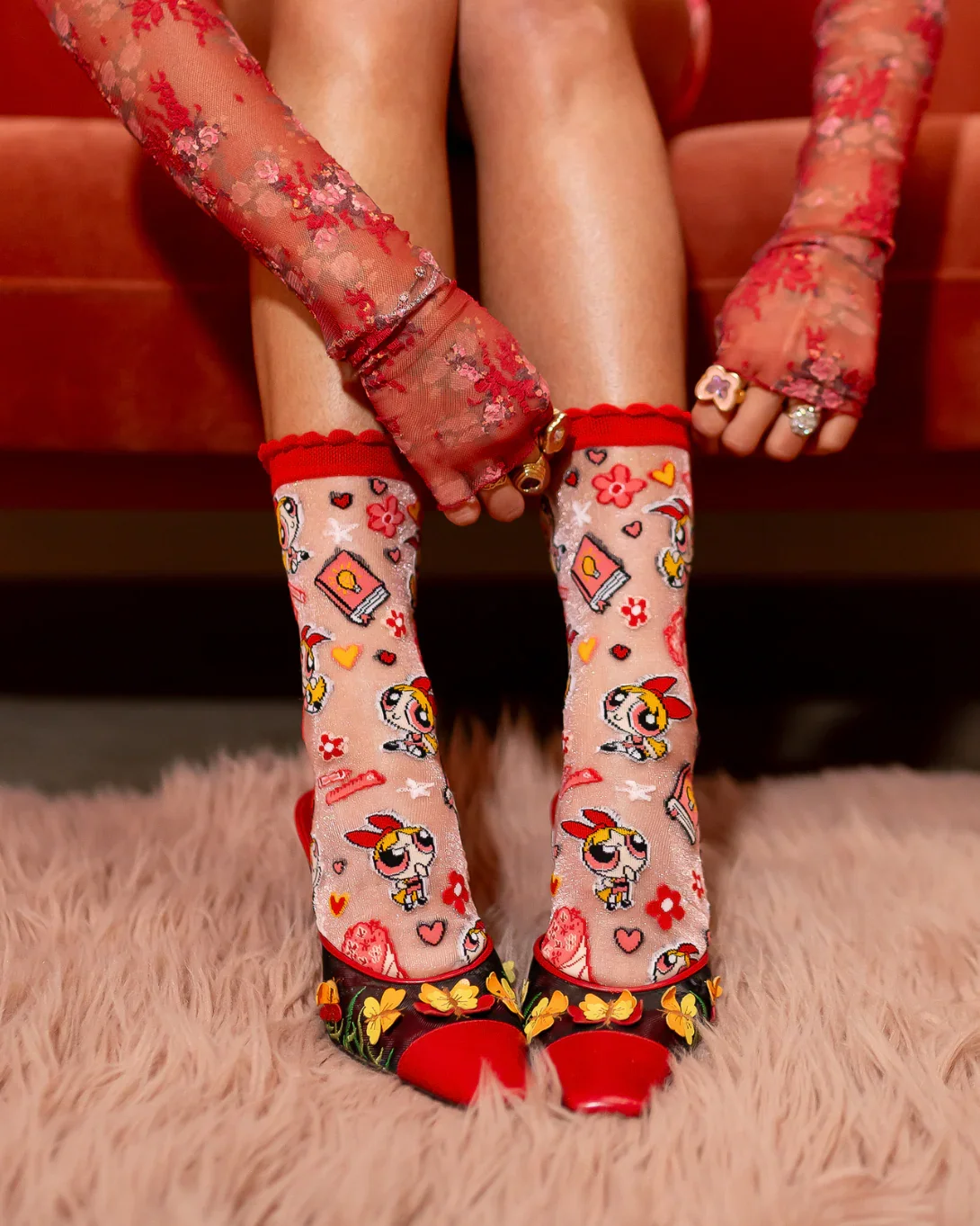 ThePowerpuffGirls_BlossomShimmerSheerCrewSock_1_1090x.webp