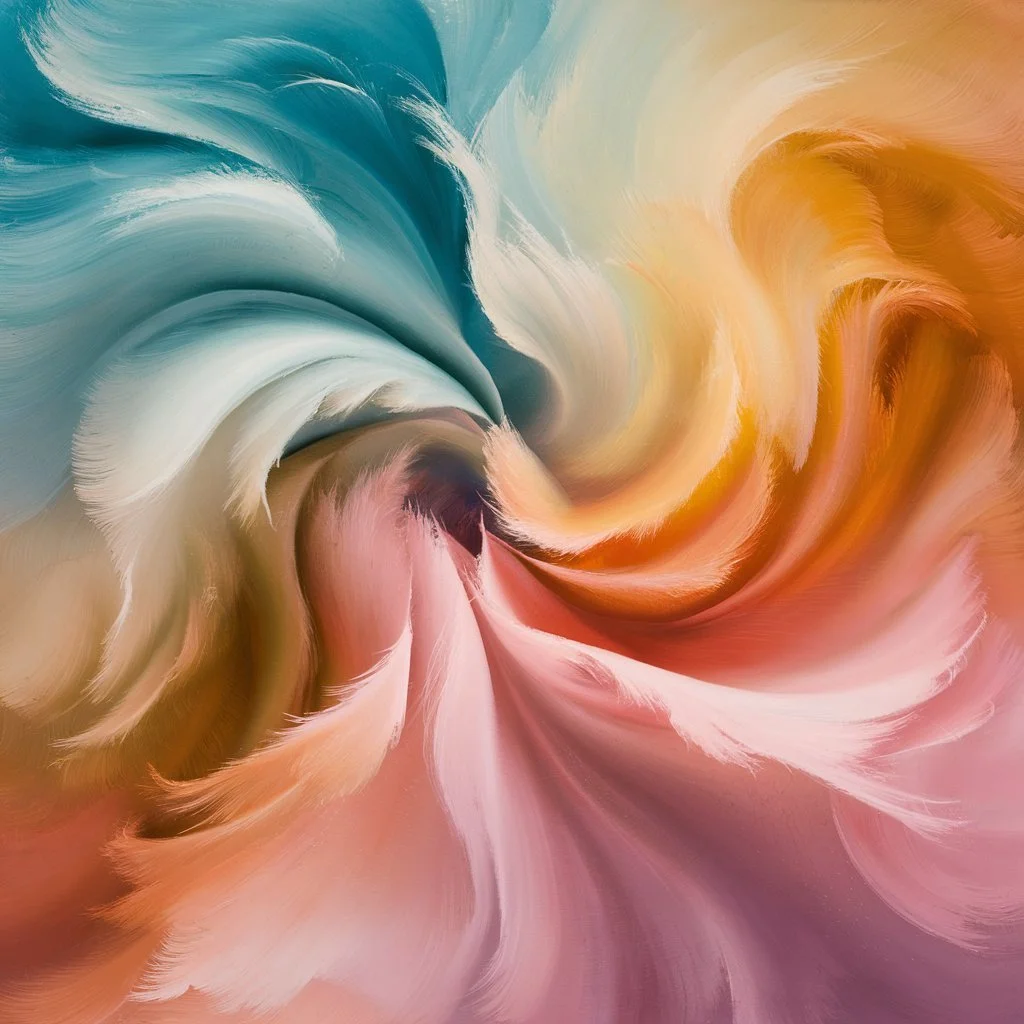 Flowing feather-like brushstrokes in blue, gold and pink — cover art for 10 proven systems to crush your goals
