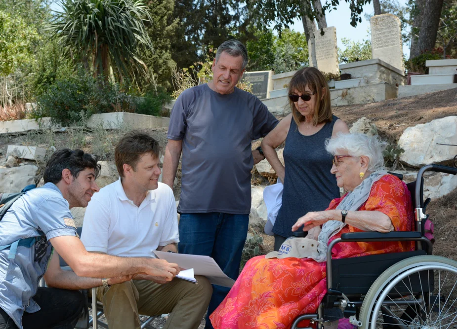 Co-Directors Daniel Master and Mario Martin meet with Ruth Dayan, Head of the Jezreel Valley Regional Council Eyal Betser and Zohar Betser. 