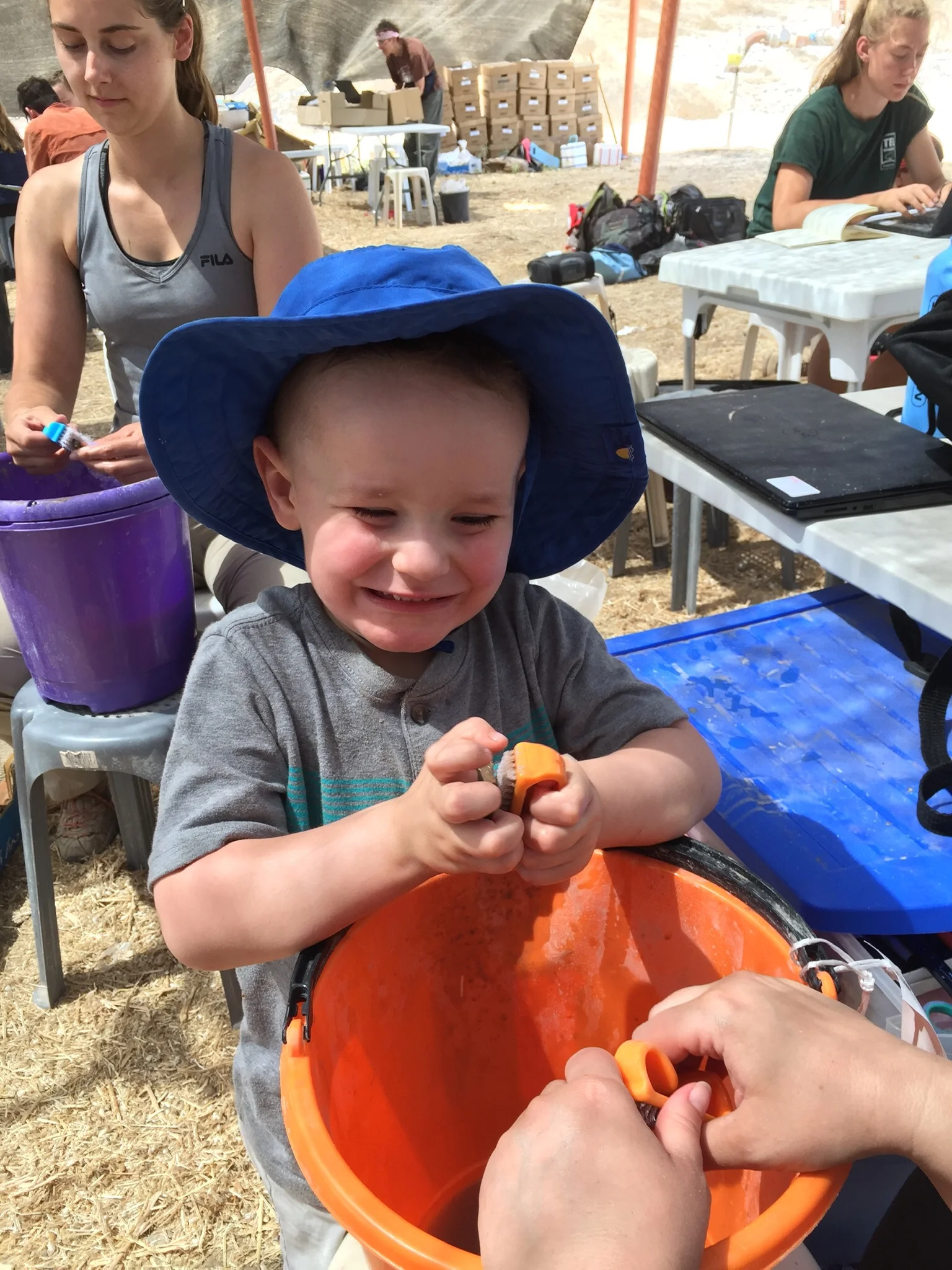 Everyone loves Friday afternoon pottery washing