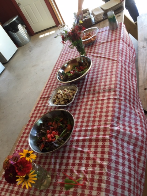 The tables is set for mindful eating at Waverly Farms