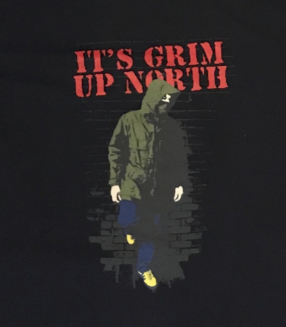 Grim Up North' T-Shirt / Navy Blue 